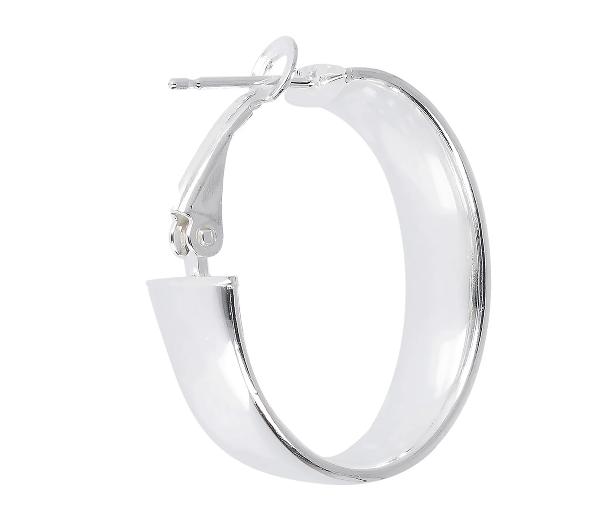 UltraFine Silver 3/4" Wide Oval Hoop Earrings
