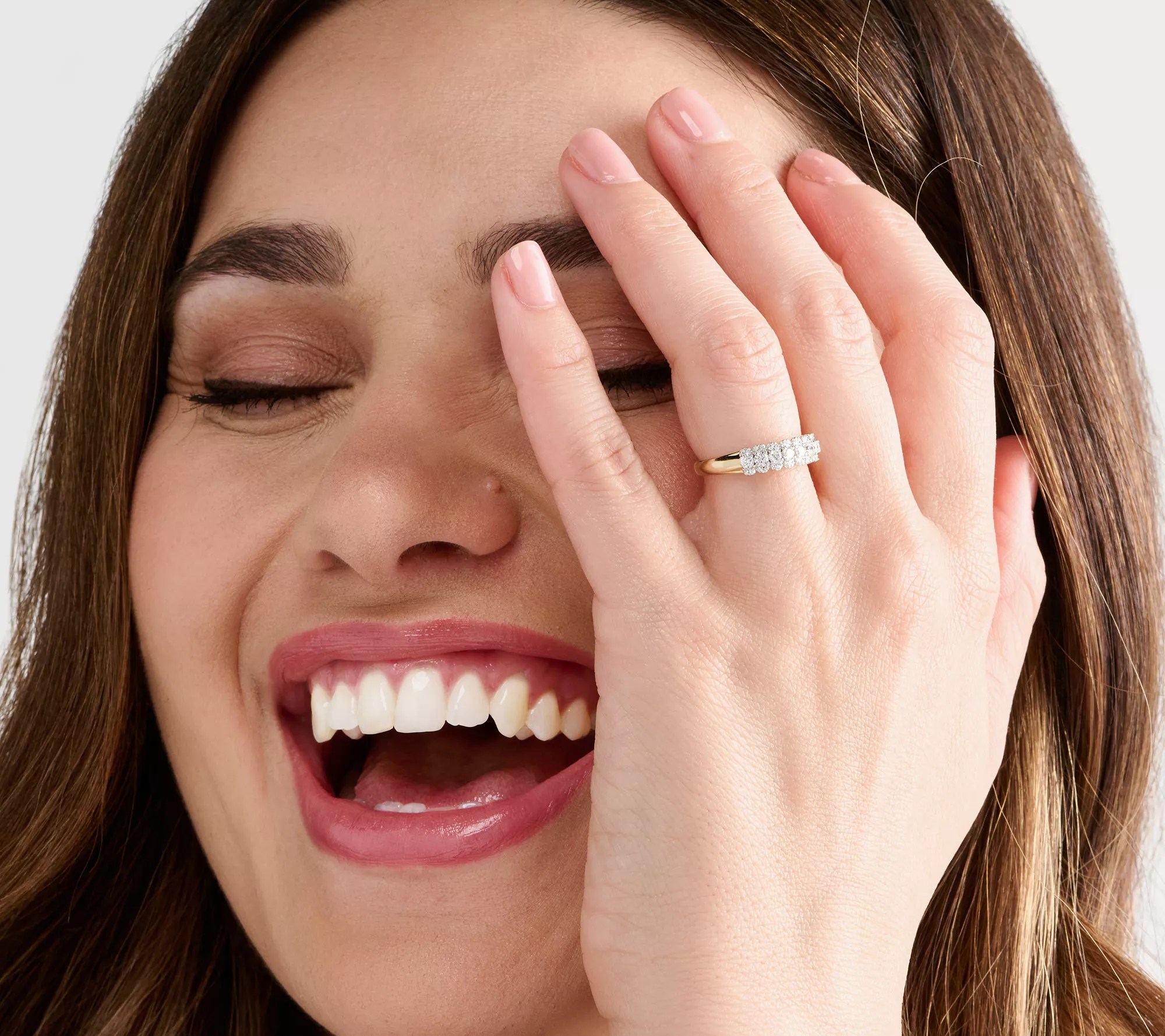 Fire Light Lab Grown 0.50cttw Diamond Band Ring, 14K Gold