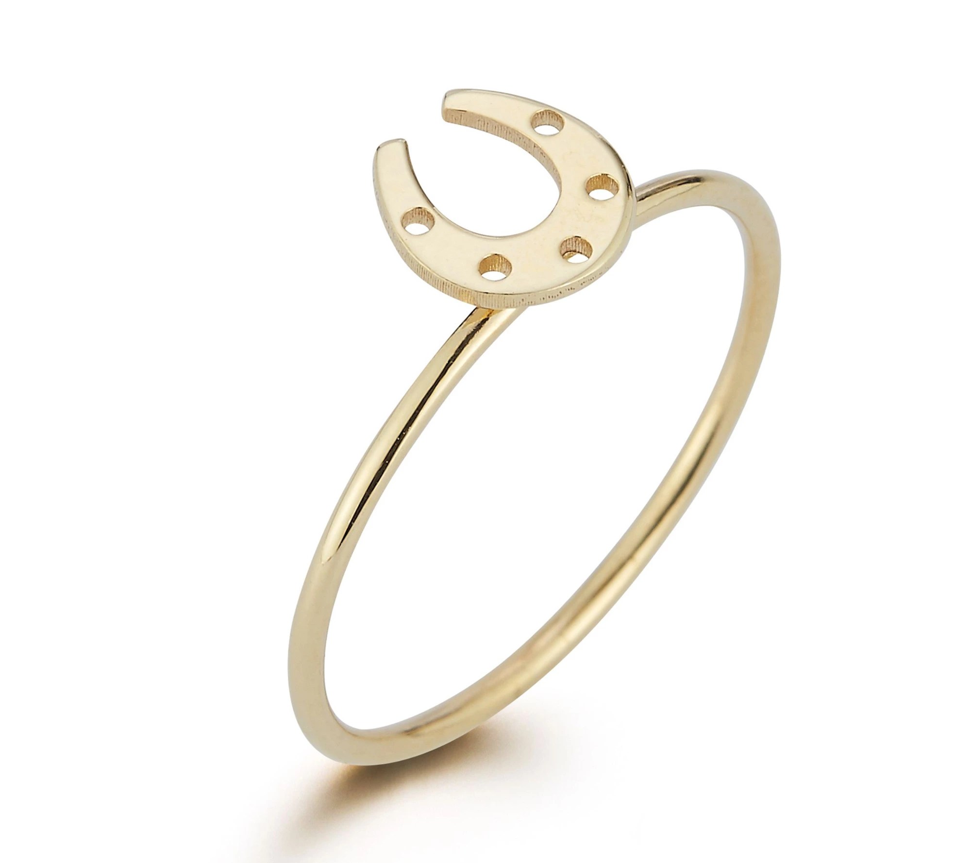 Luminosa Gold Horseshoe Ring, 14K