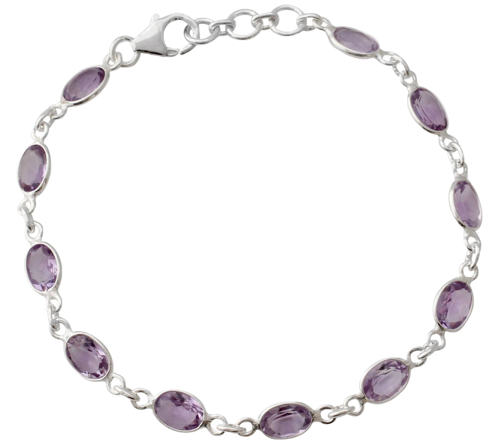 Novica Artisan Crafted 10.00 cttw Amethyst Tennis Bracelet