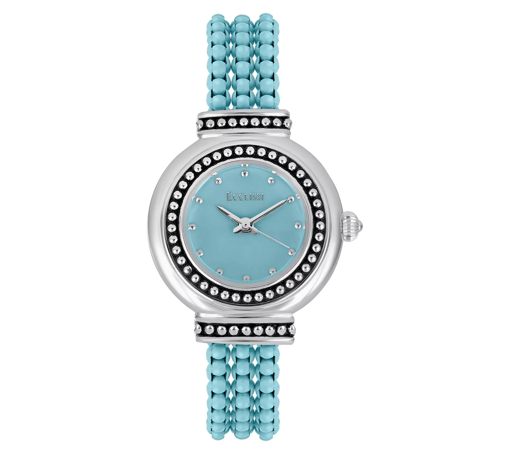 Ecclissi Sterling & Stainless Box Chain Bracele t Watch