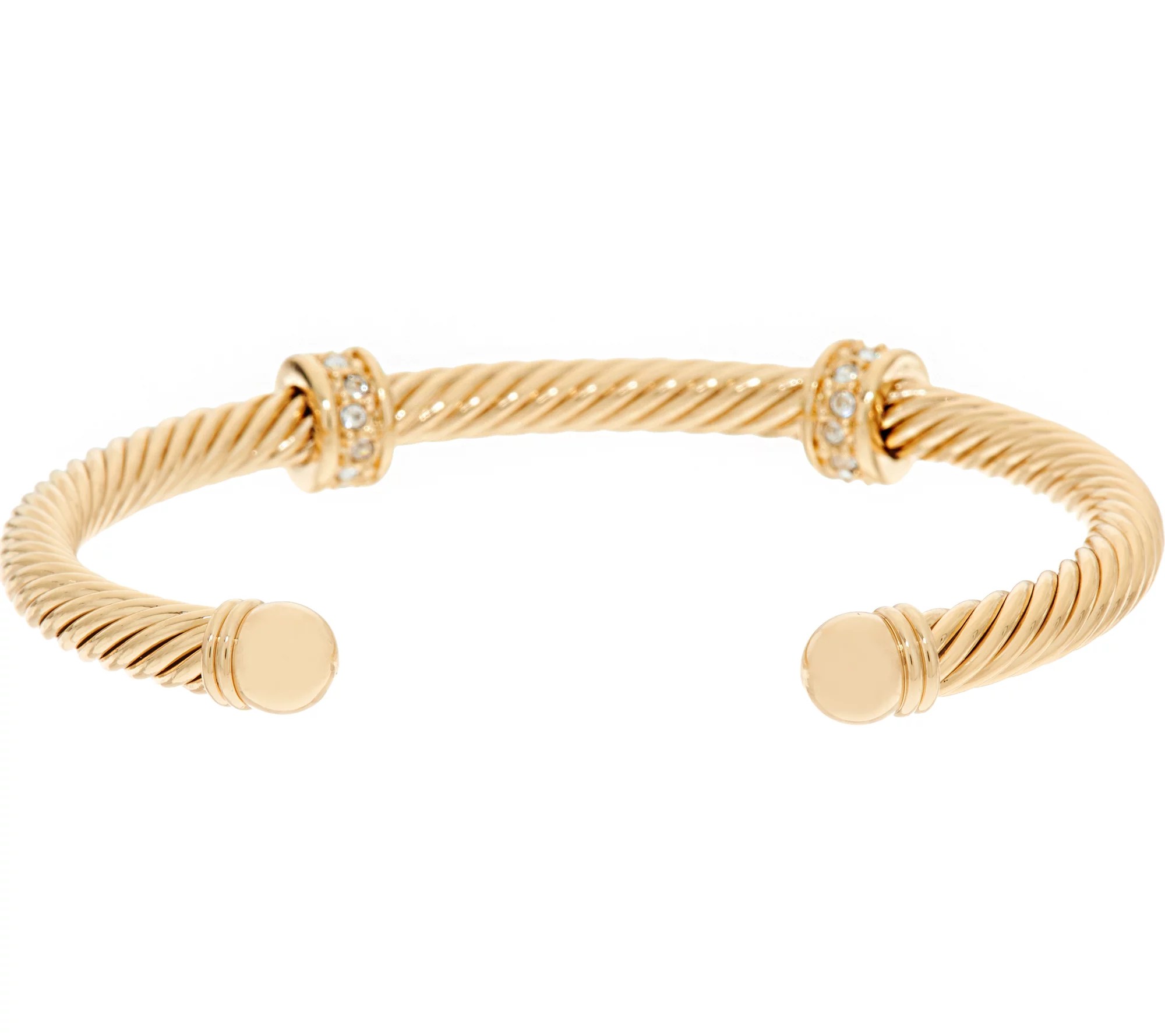 Grace Kelly Collection Twisted Cable Cuff with Stations