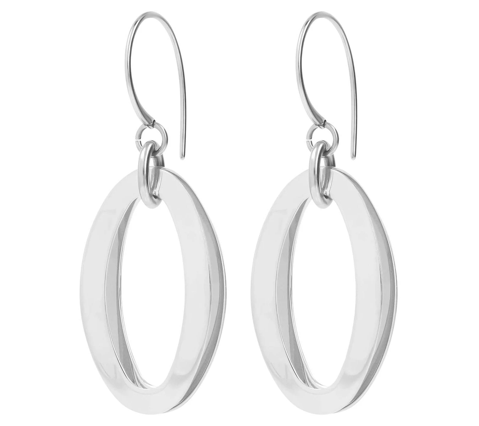 Steel by Design Oval Dangle Earrings
