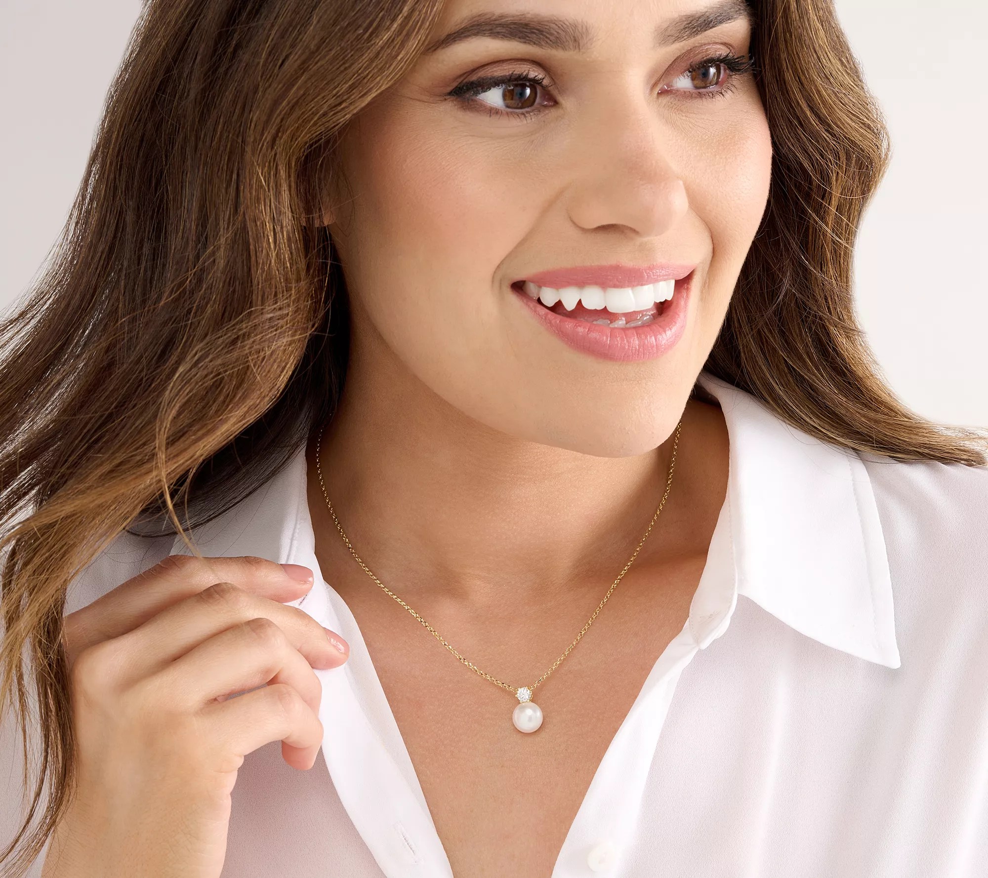 Honora x Diamonique Everyday Necklace, Sterling Silver