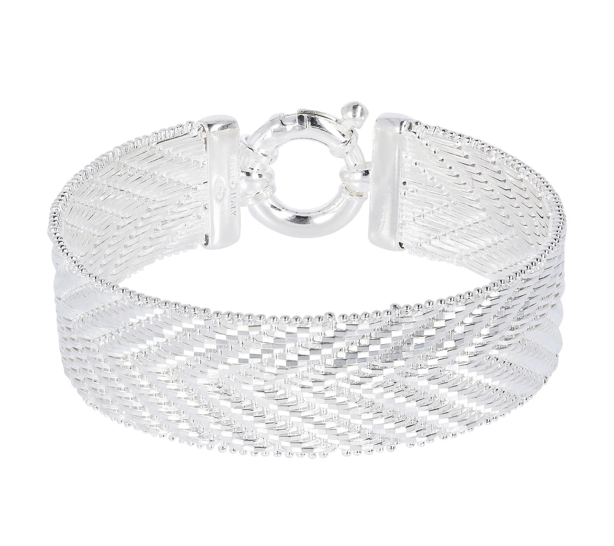 UltraFine Silver 71/4" Riccio Bracelet, 44.5g