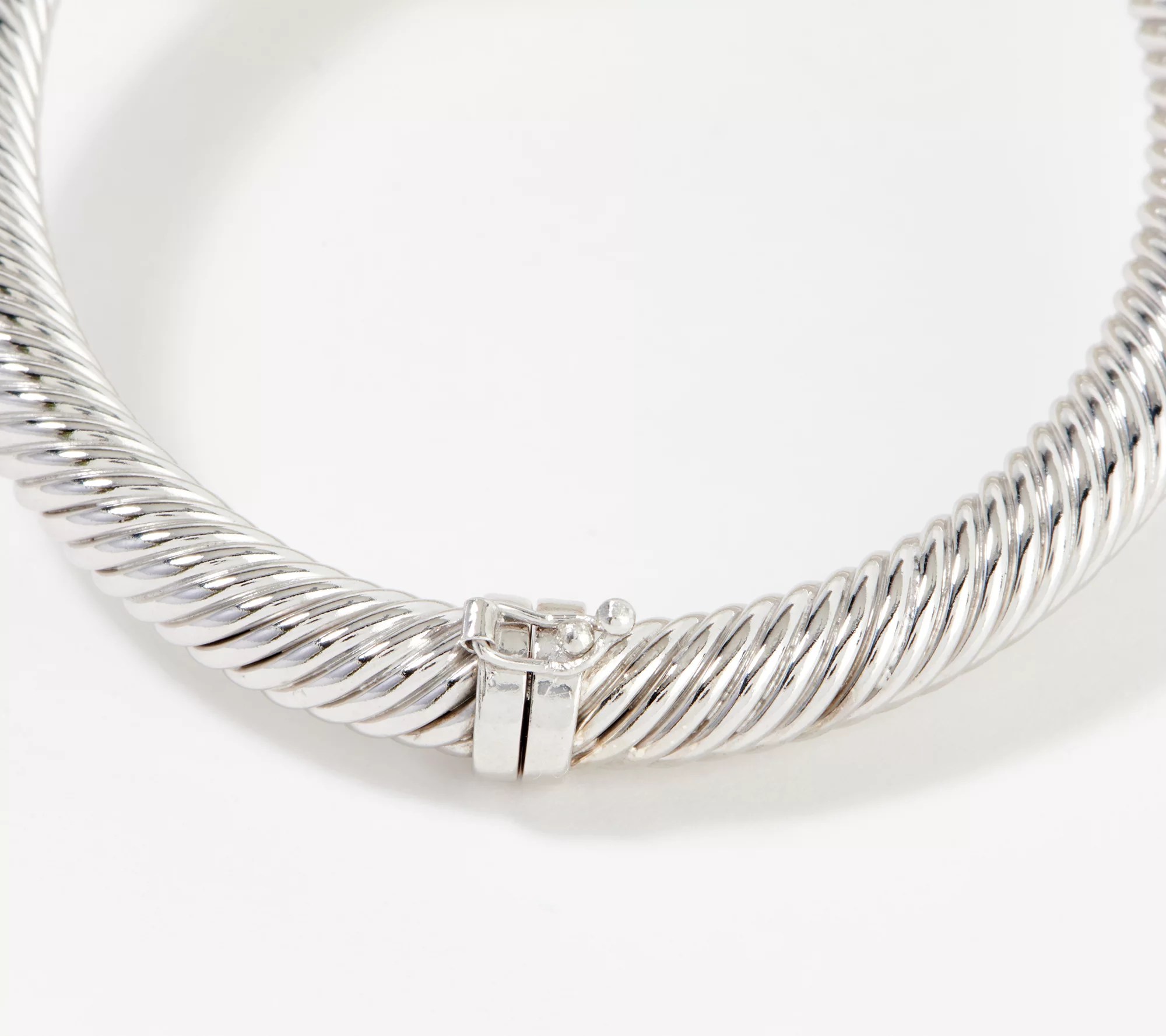 Sterling Silver Twisted Large Bangle Bracelet by Silver Style 28g