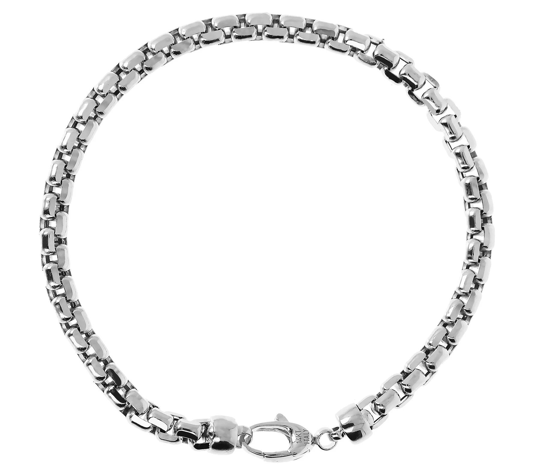 Italian Gold 8" Round Box Chain Bracelet, 14 K10.5g