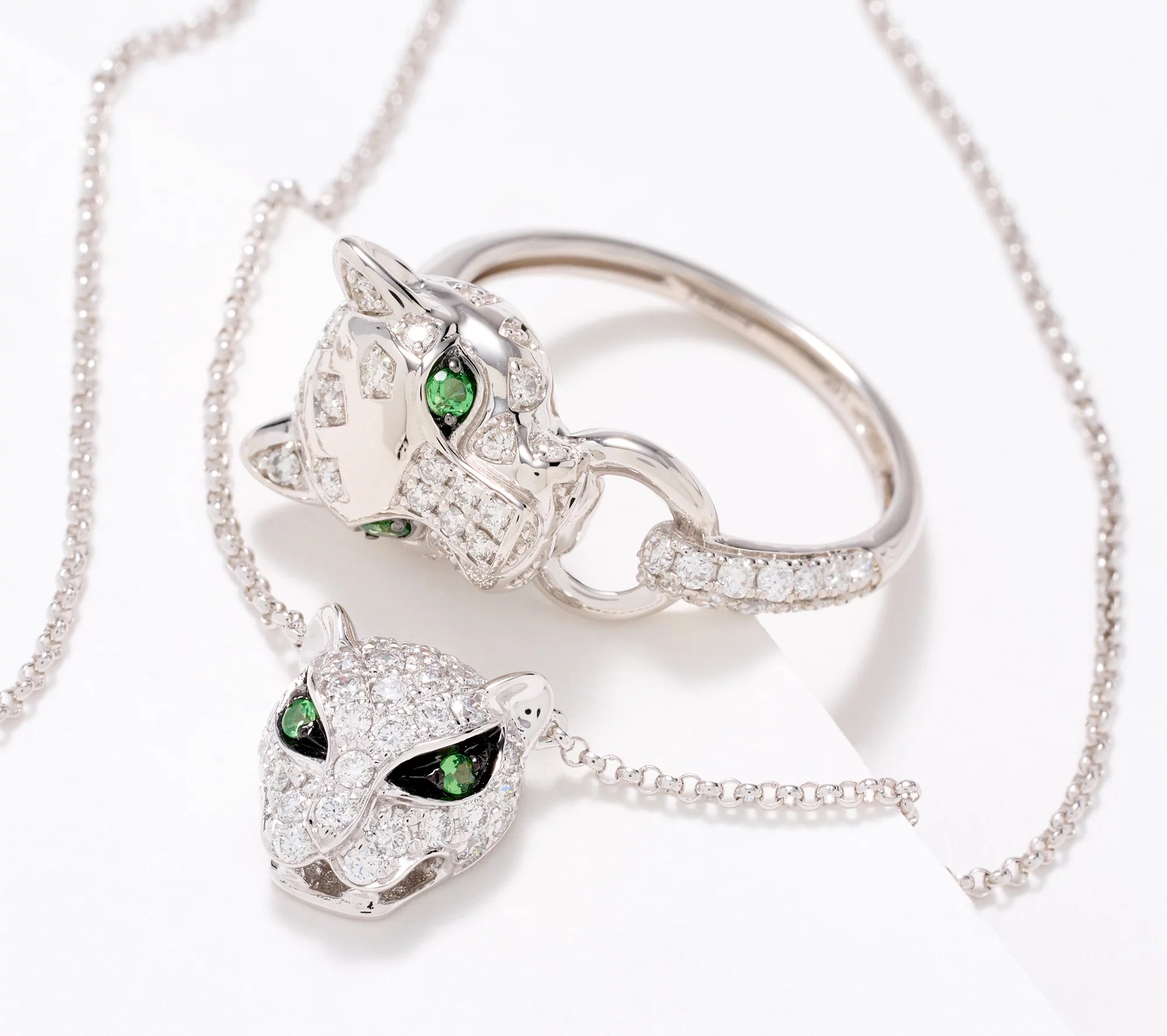 Effy Diamond Tsavorite 14K Ring or Necklace