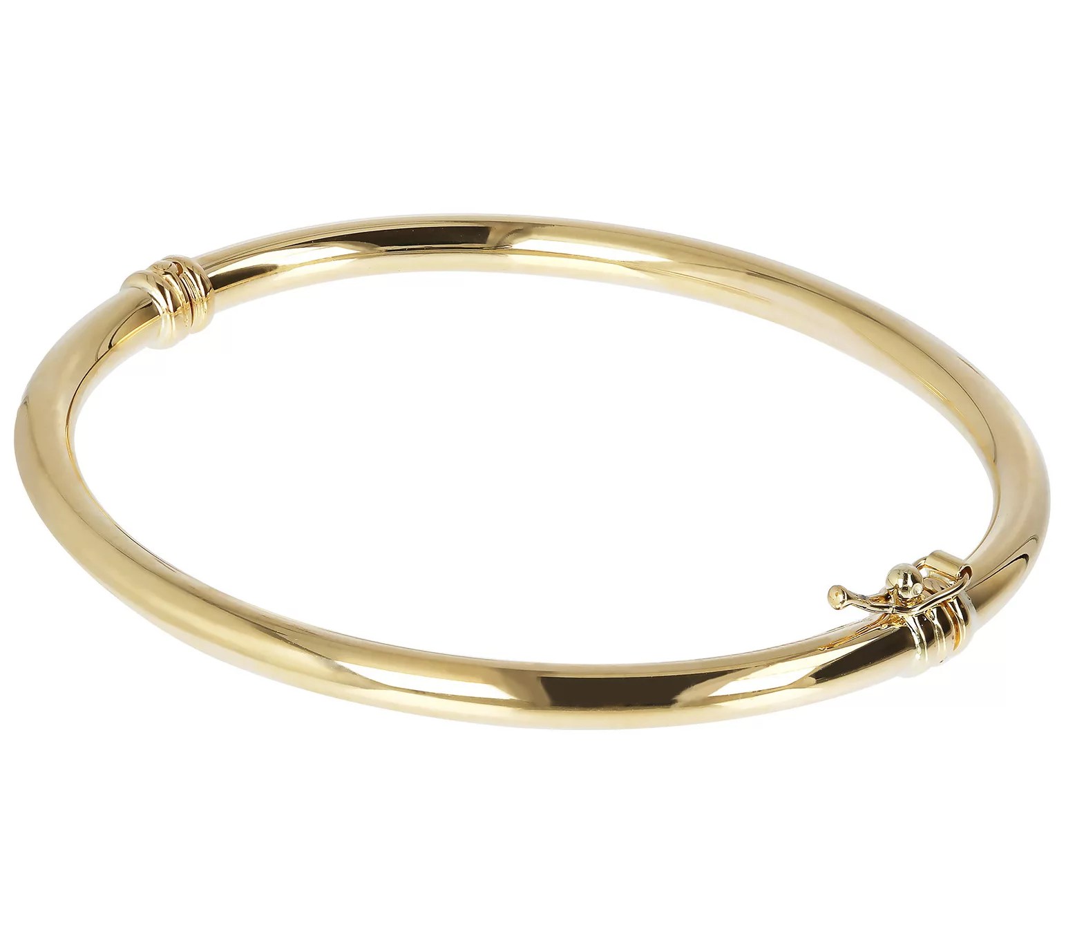 Italian Gold Average Polished Bangle, 18K, 6.3g