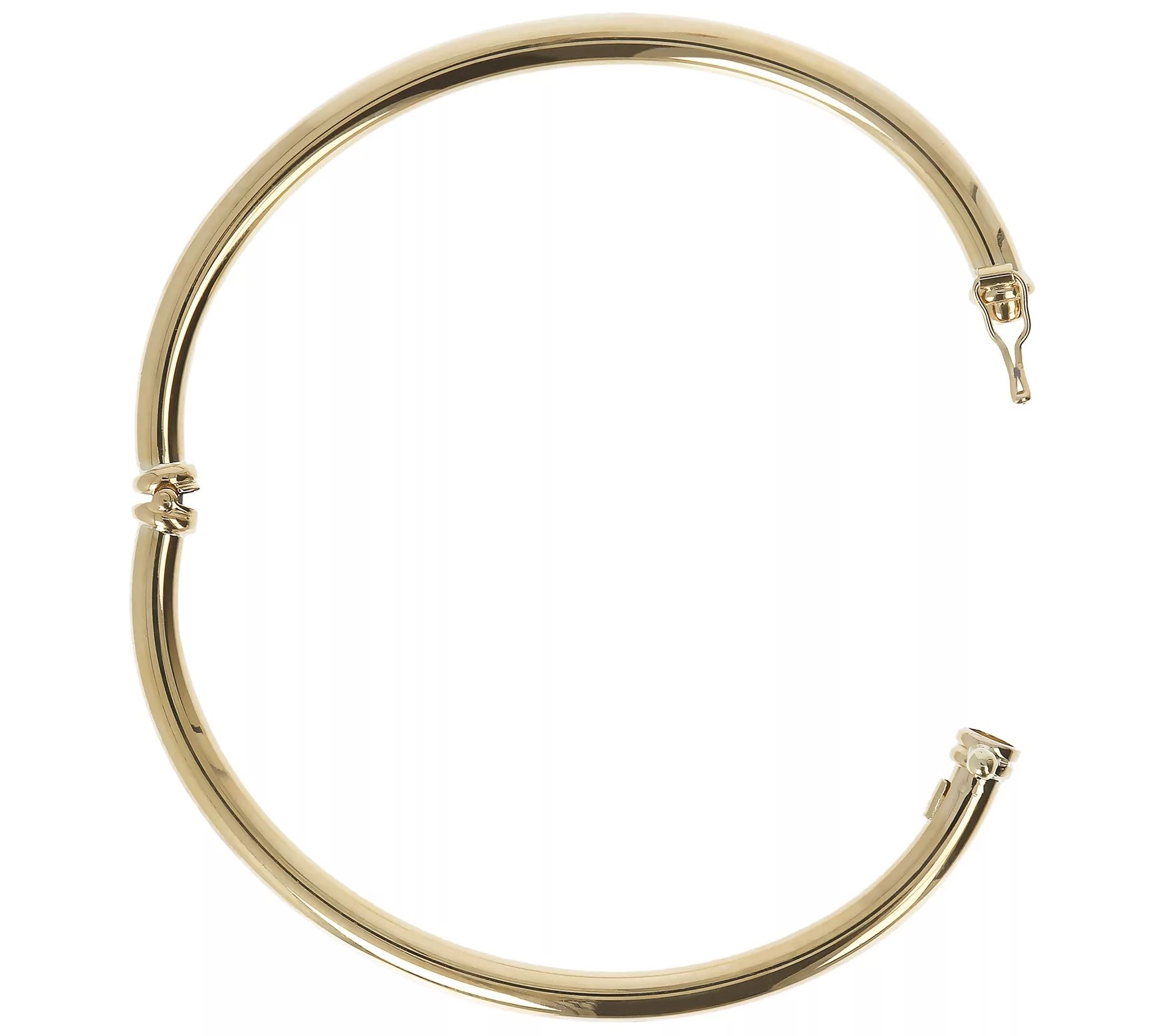 Italian Gold Average Polished Bangle, 18K, 6.3g
