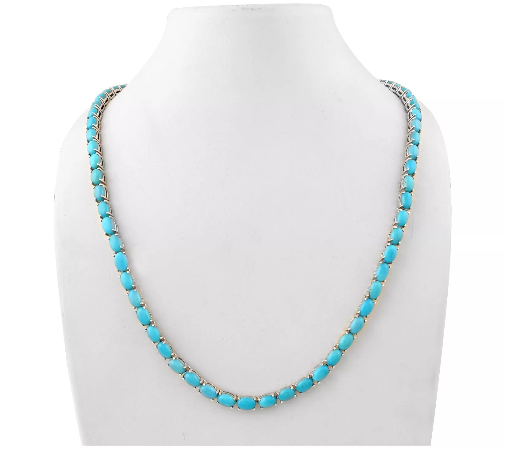 Sterling Silver Turquoise Gemstone Necklace