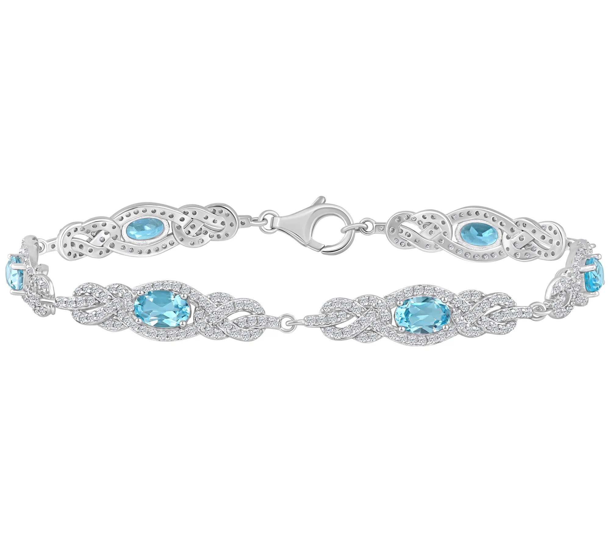 Affinity Gems MultiGemstone Tennis Bracelet, Sterling
