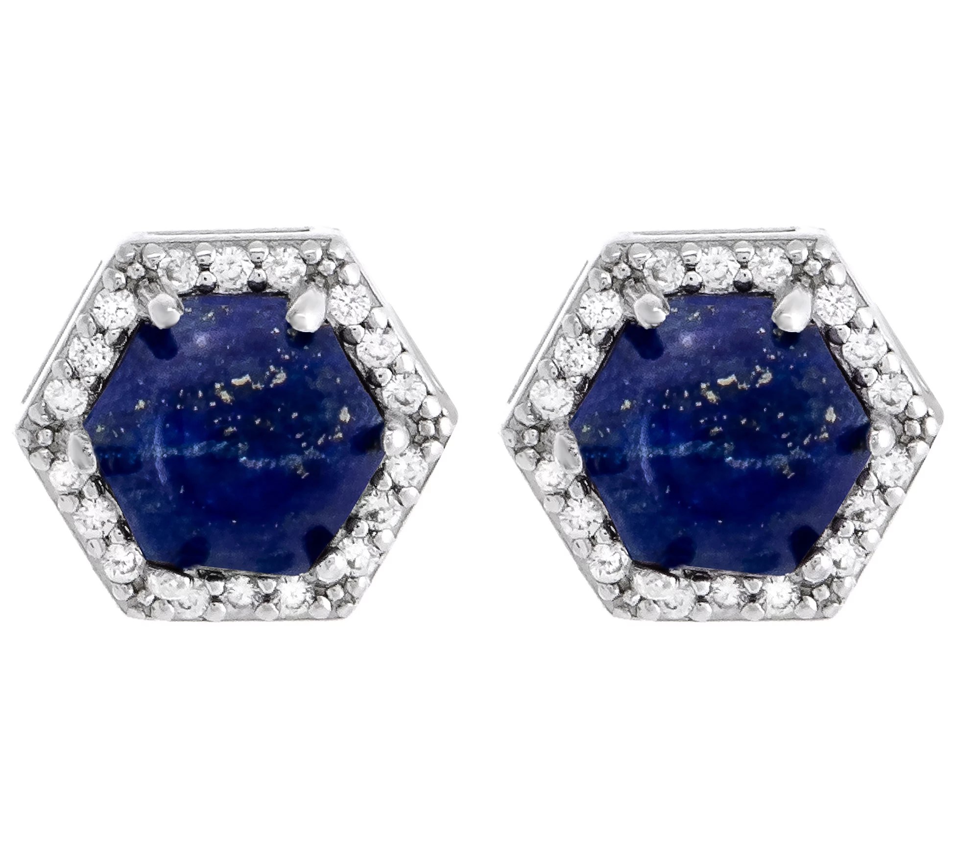 Affinity Gems Round Cut Gemstone Stud Earrings,Sterling