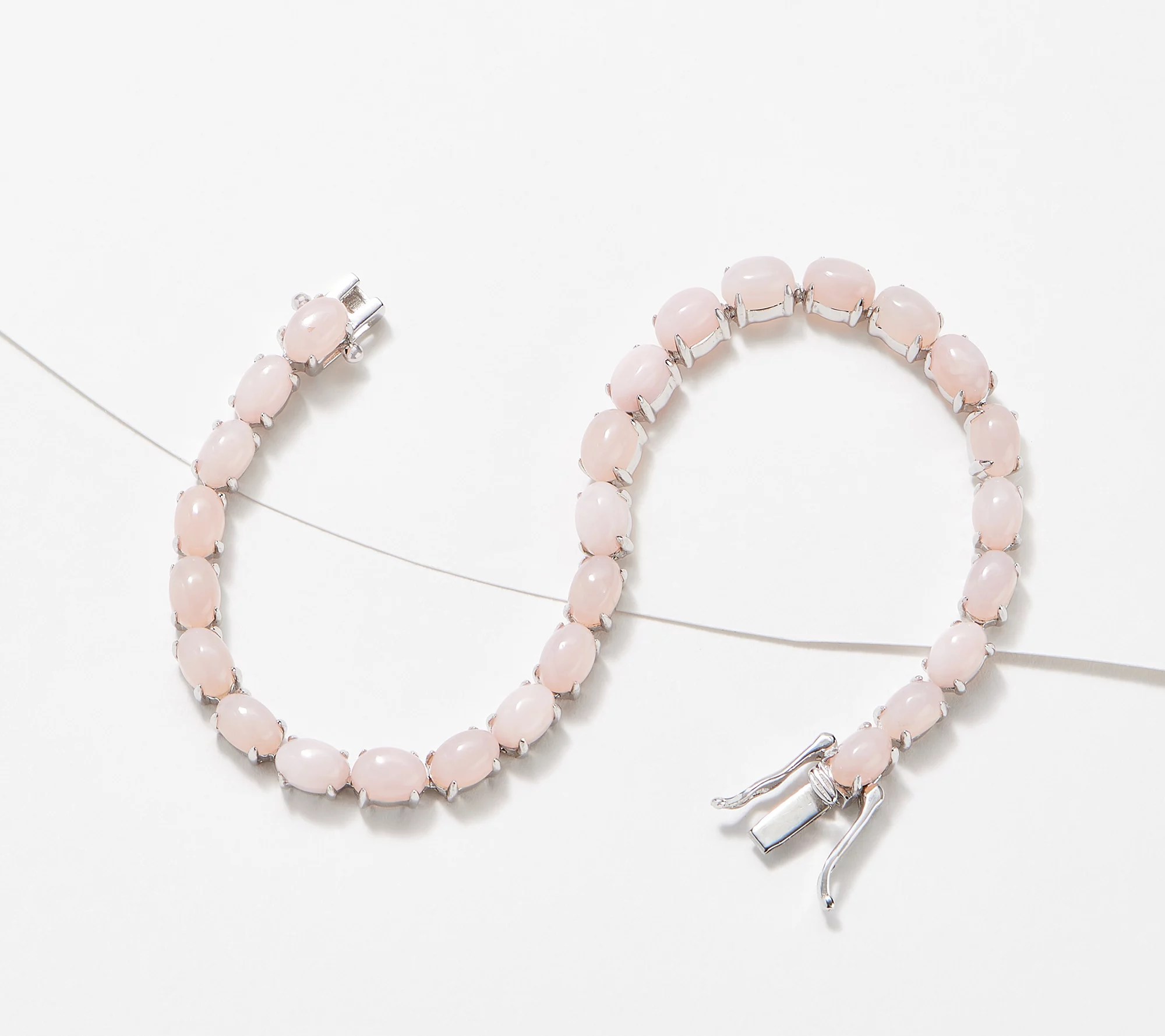 "As Is" Affinity Gems Pink Opal Bracelet, Sterling Silver