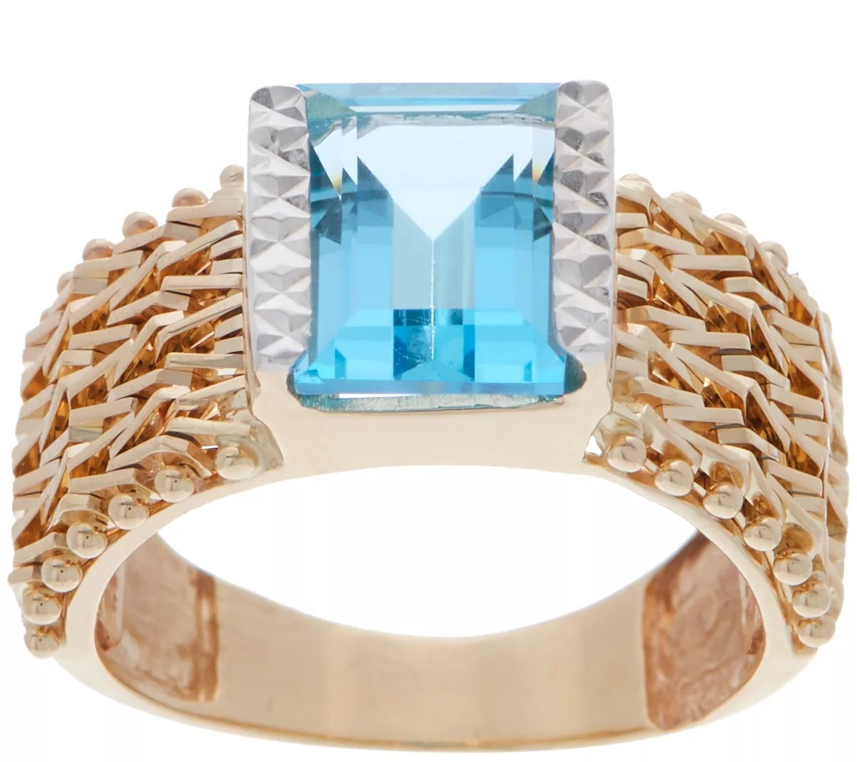 Imperial Gold Gemstone Ring, 14K Gold