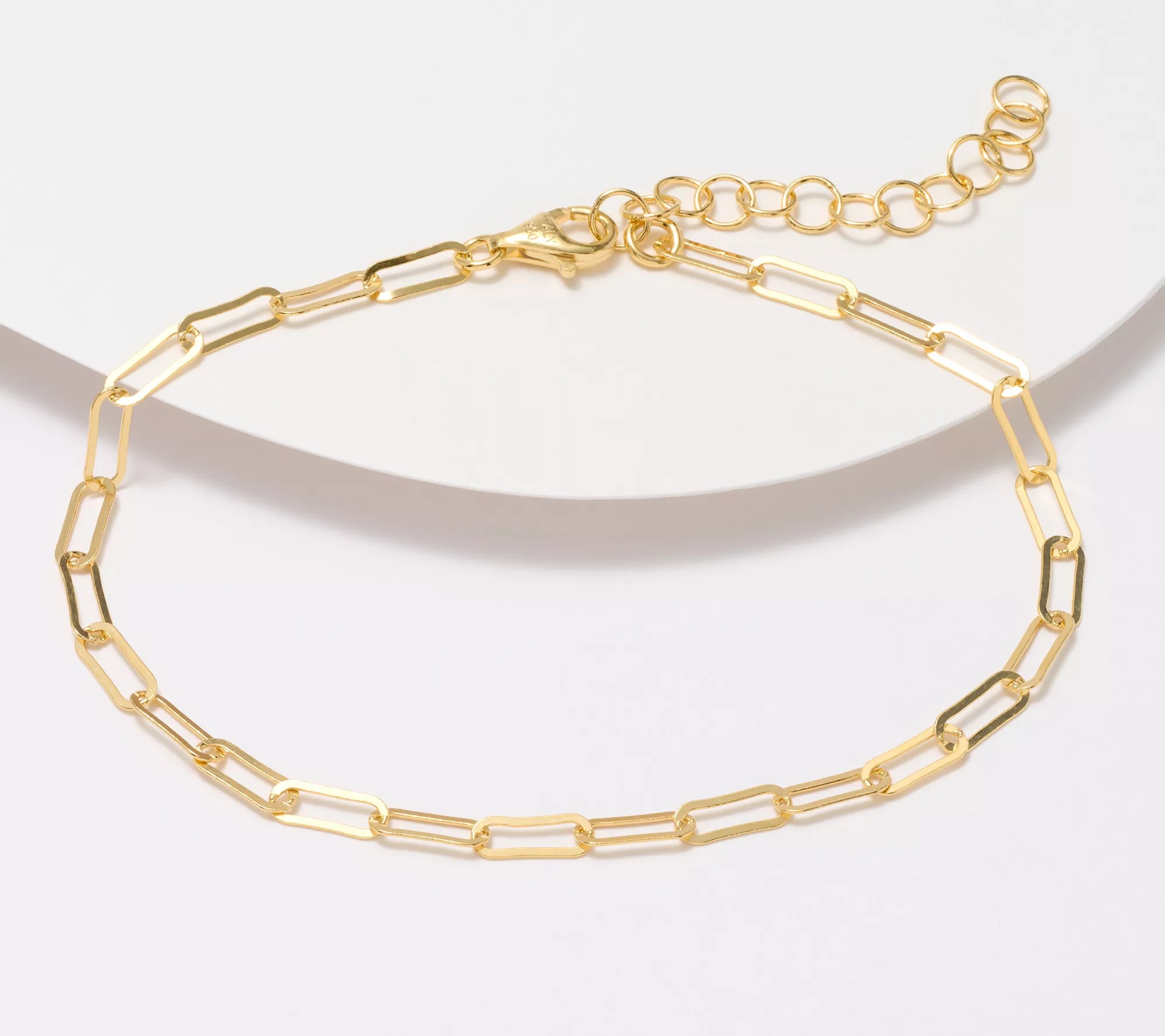 "As Is" UltraFine 950 Silver Paperclip Chain 9" + 2" Anklet