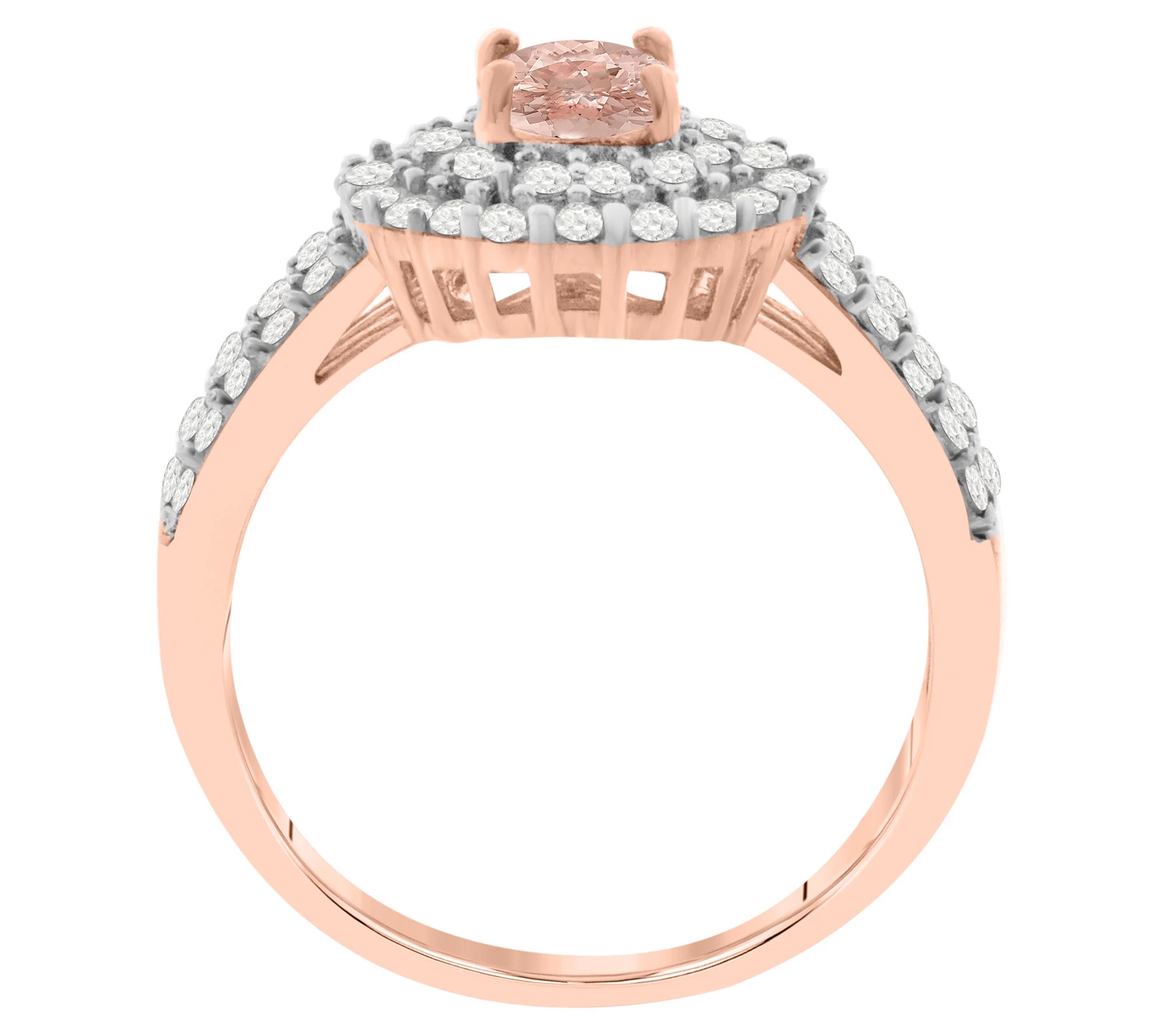 14K Rose GoldPlated 1.75 cttw & White Zircon Ring