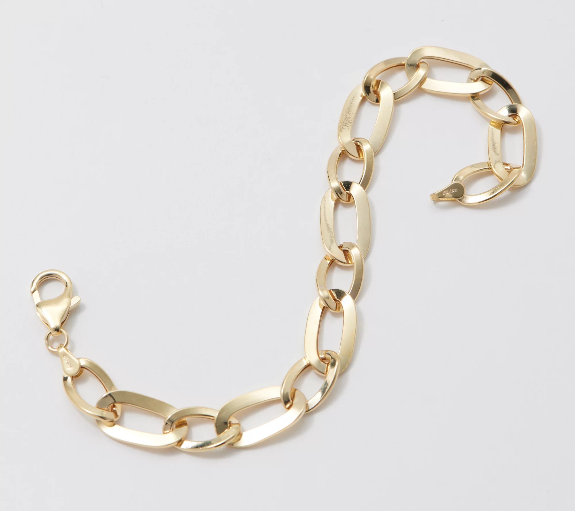 "As Is" Italian Gold Oval Link Bracelet, 14K Gold, 3.64.5g