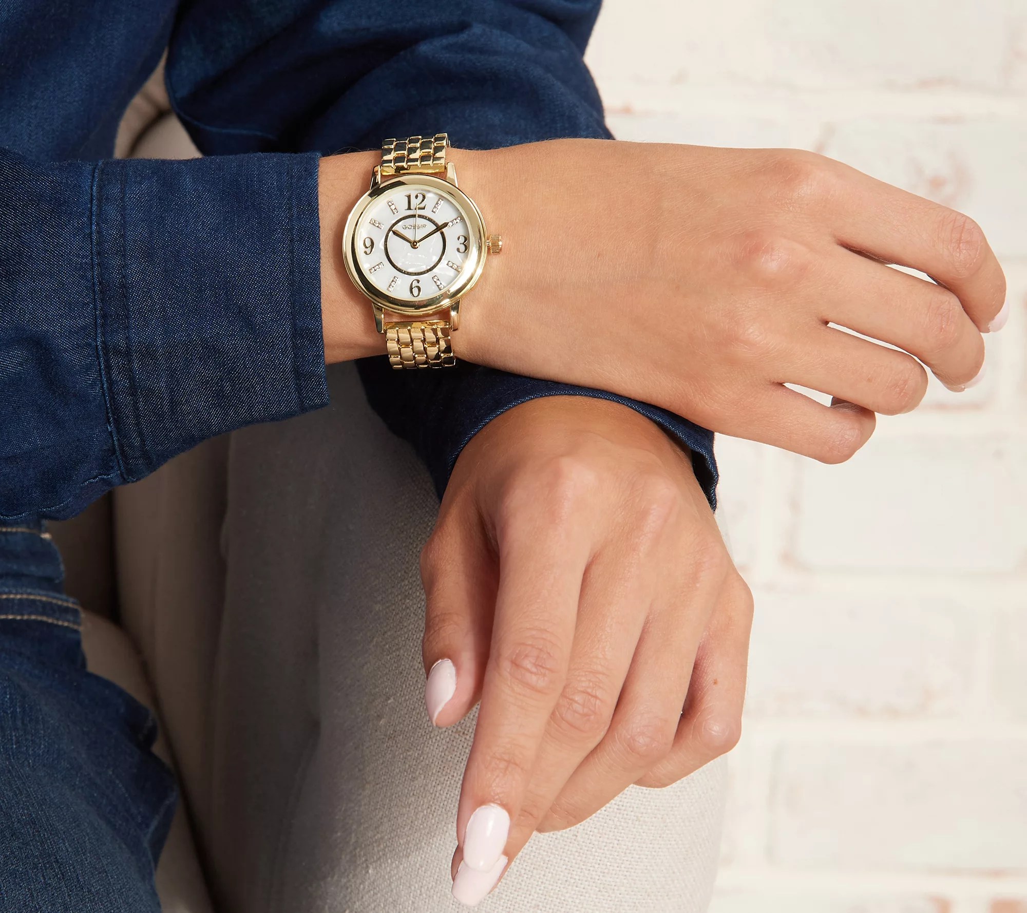 Gossip Watch Set of Three TriColor Round Face Watches, Boxed