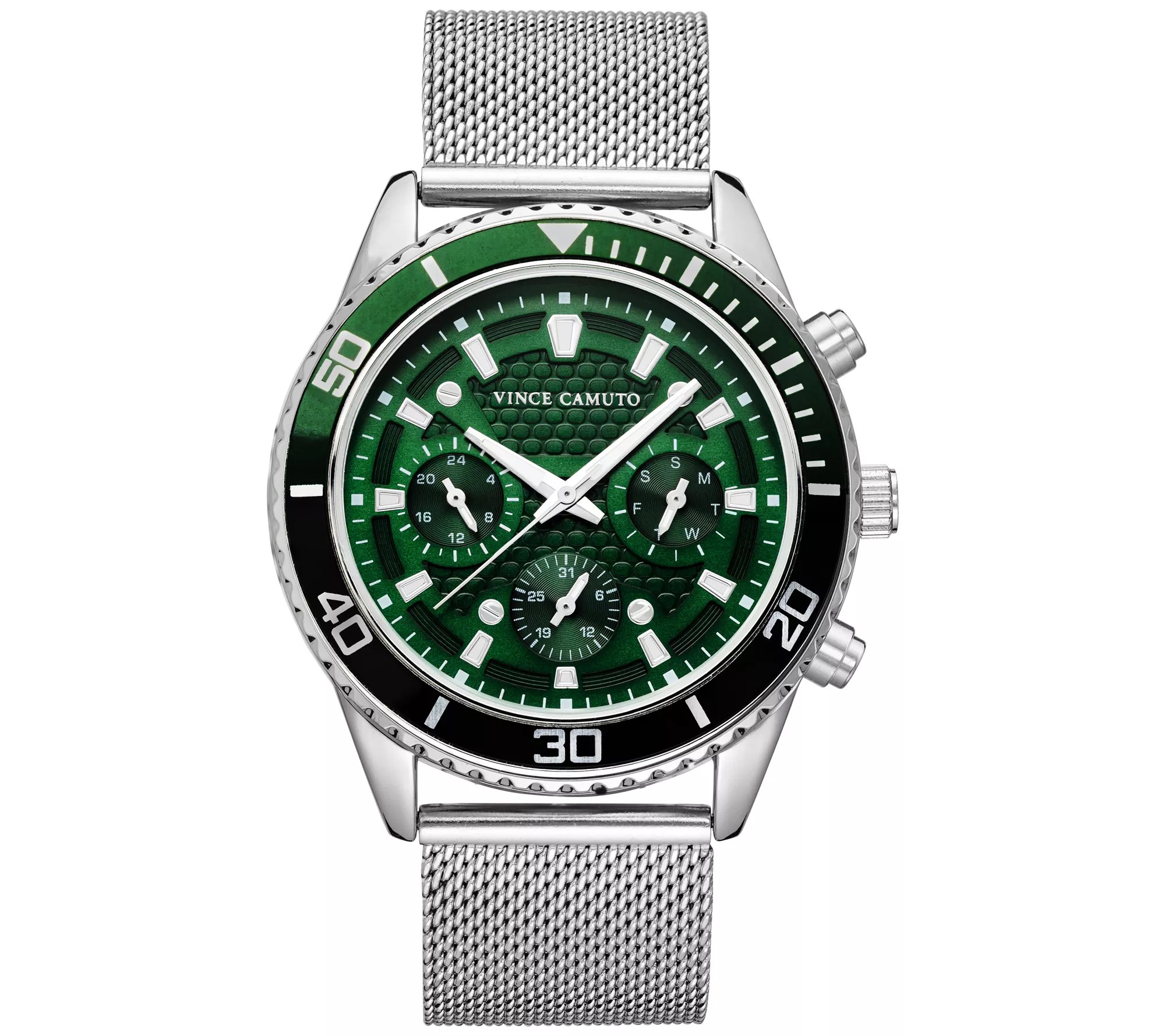 Vince Camuto Men's Stainless Steel Green Dial Watch