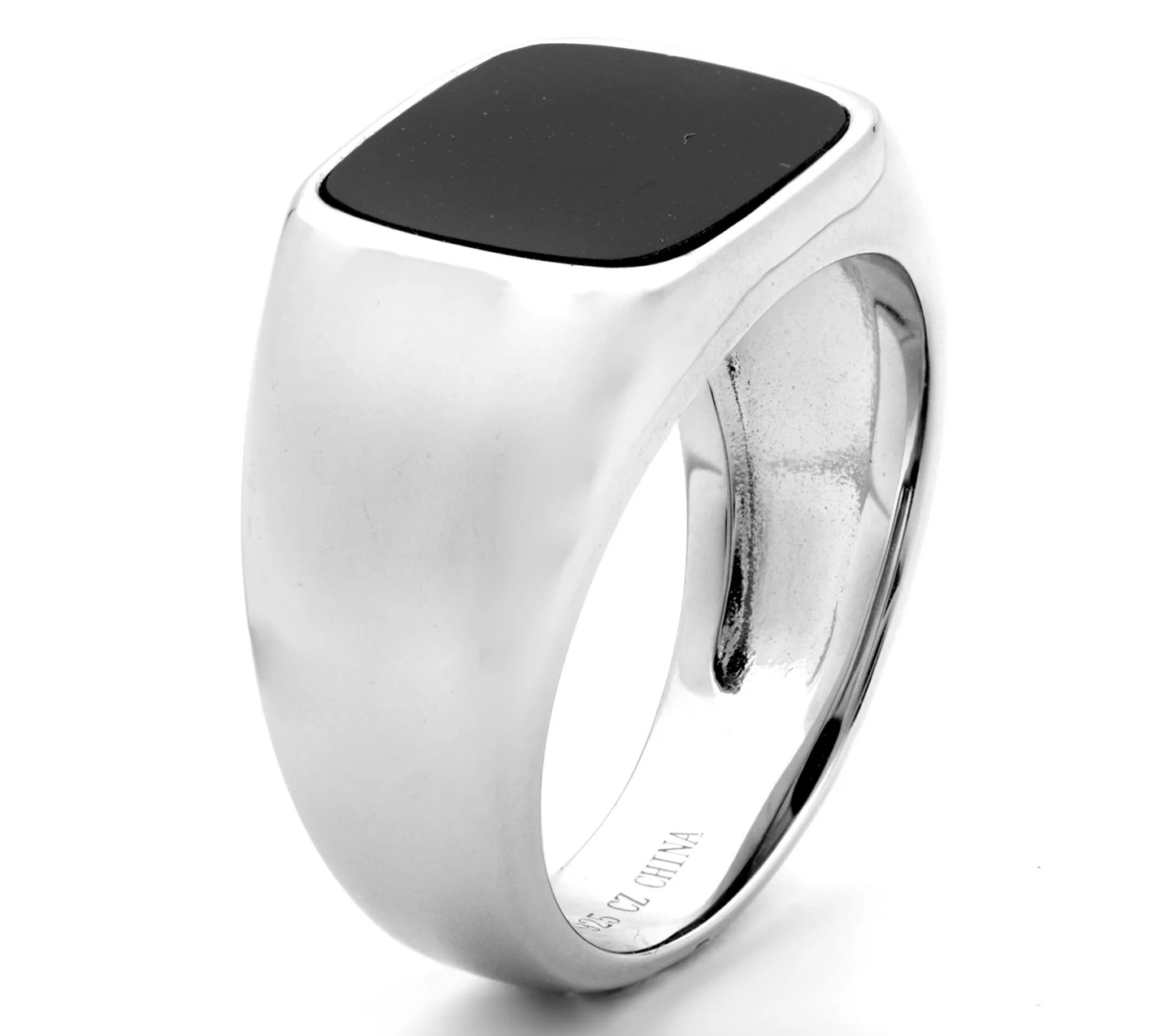 Or Paz Men's Sterling Silver Onyx Ring