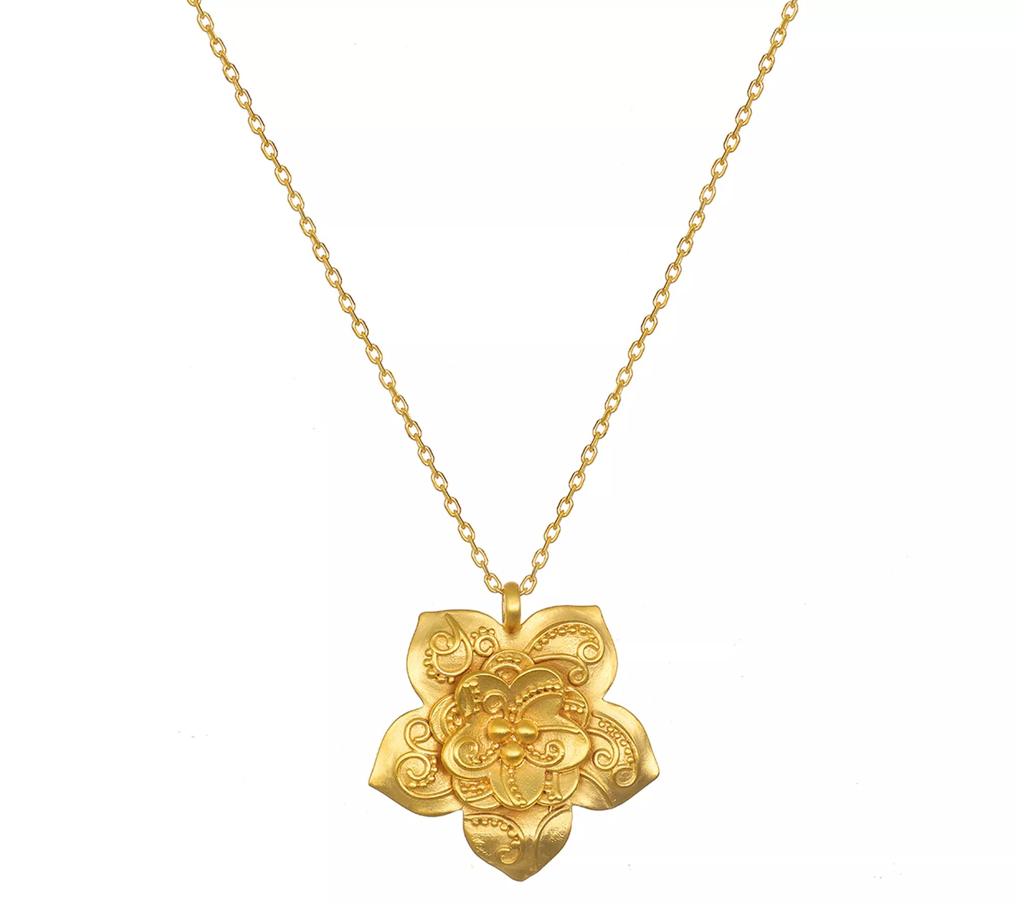 Satya Lotus Flower Paisley Necklace