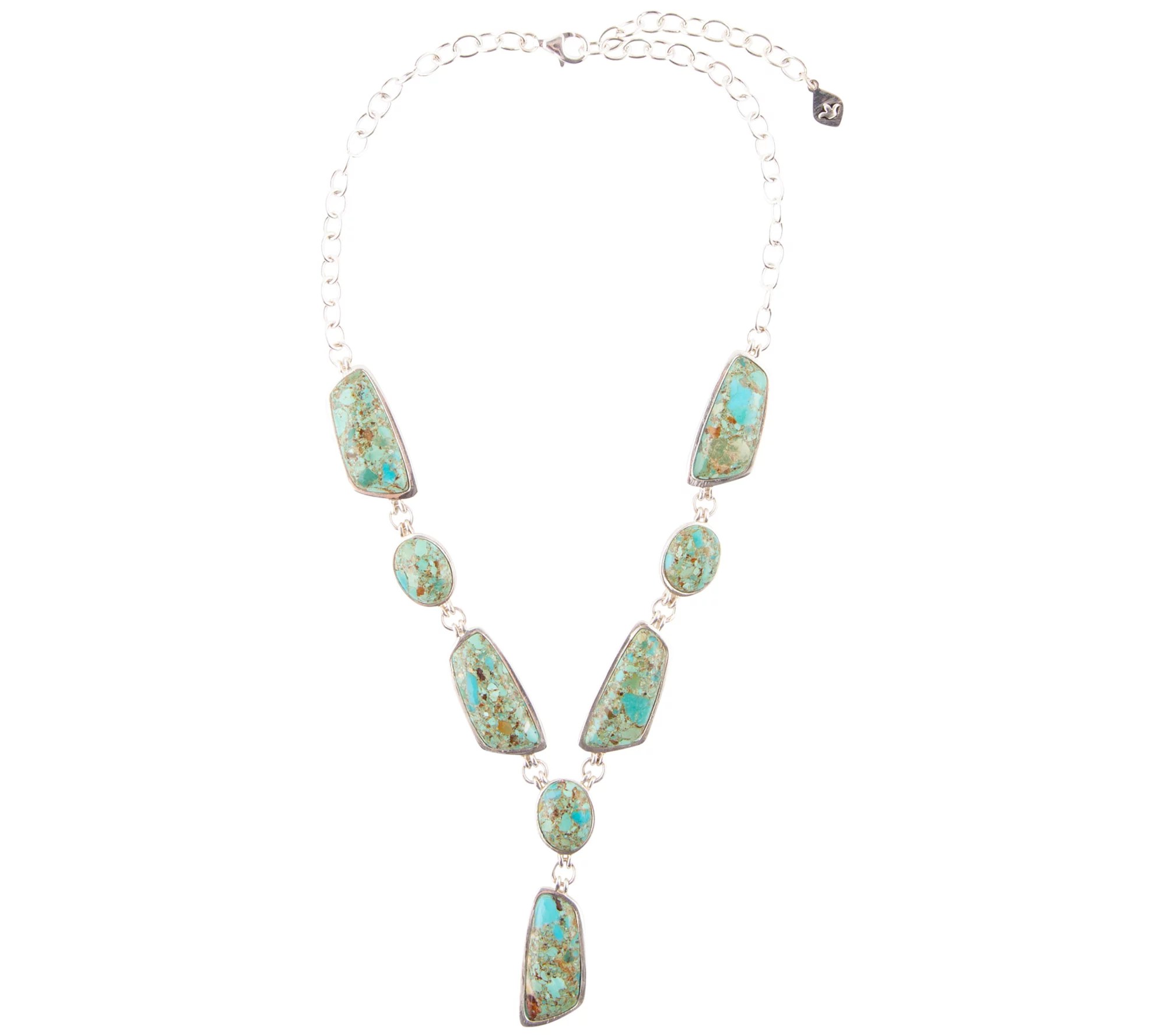 Barse Artisan Crafted Composite Turquoise Trapezoid Necklace