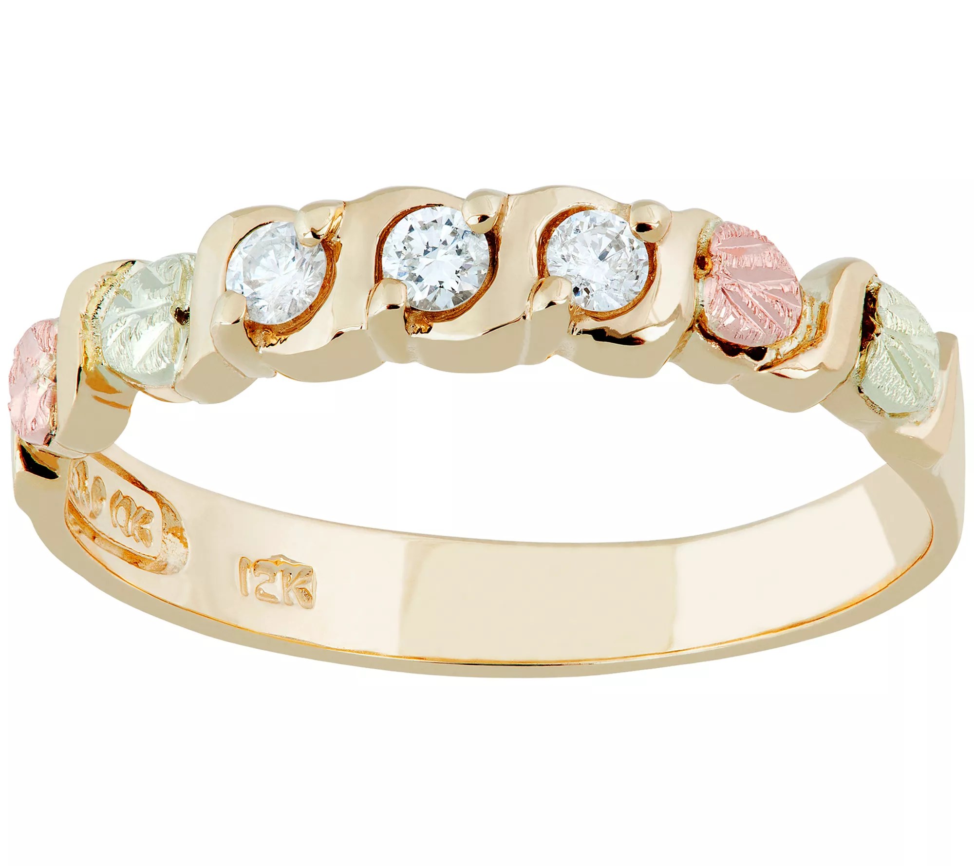 Black Hills Gold Diamond Accent Ring, 10K/ 12KGold