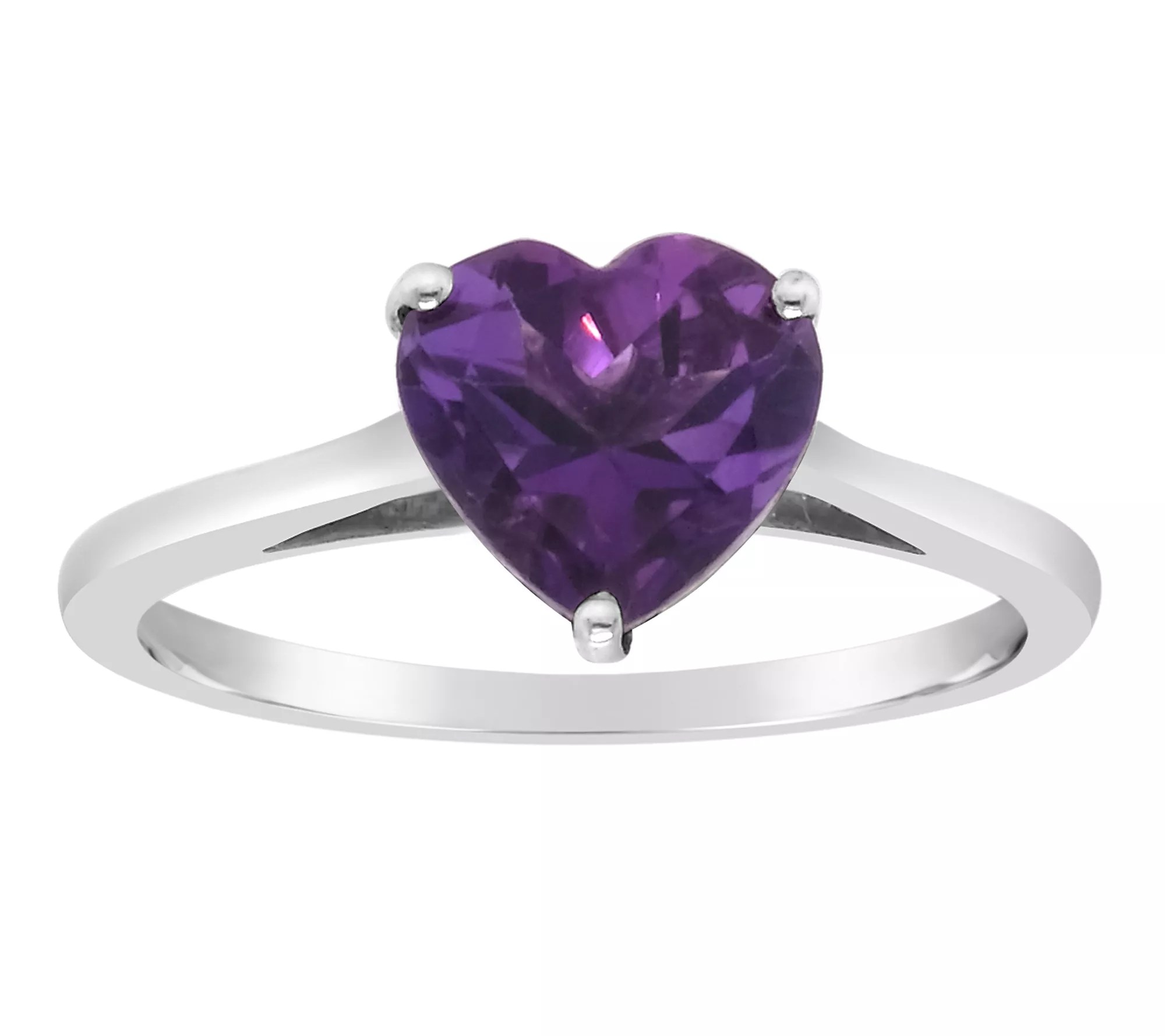 Sterling Silver HeartShaped Gemstone Ring