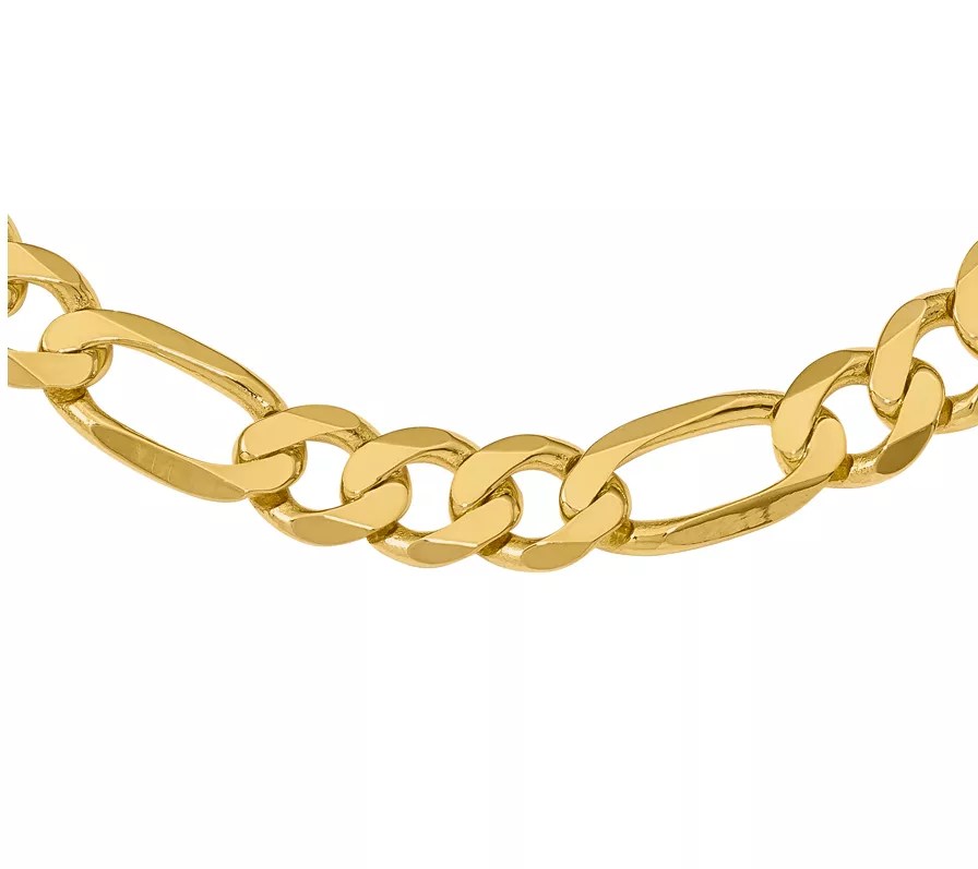 14K Gold 24" Figaro Necklace, 60.0g