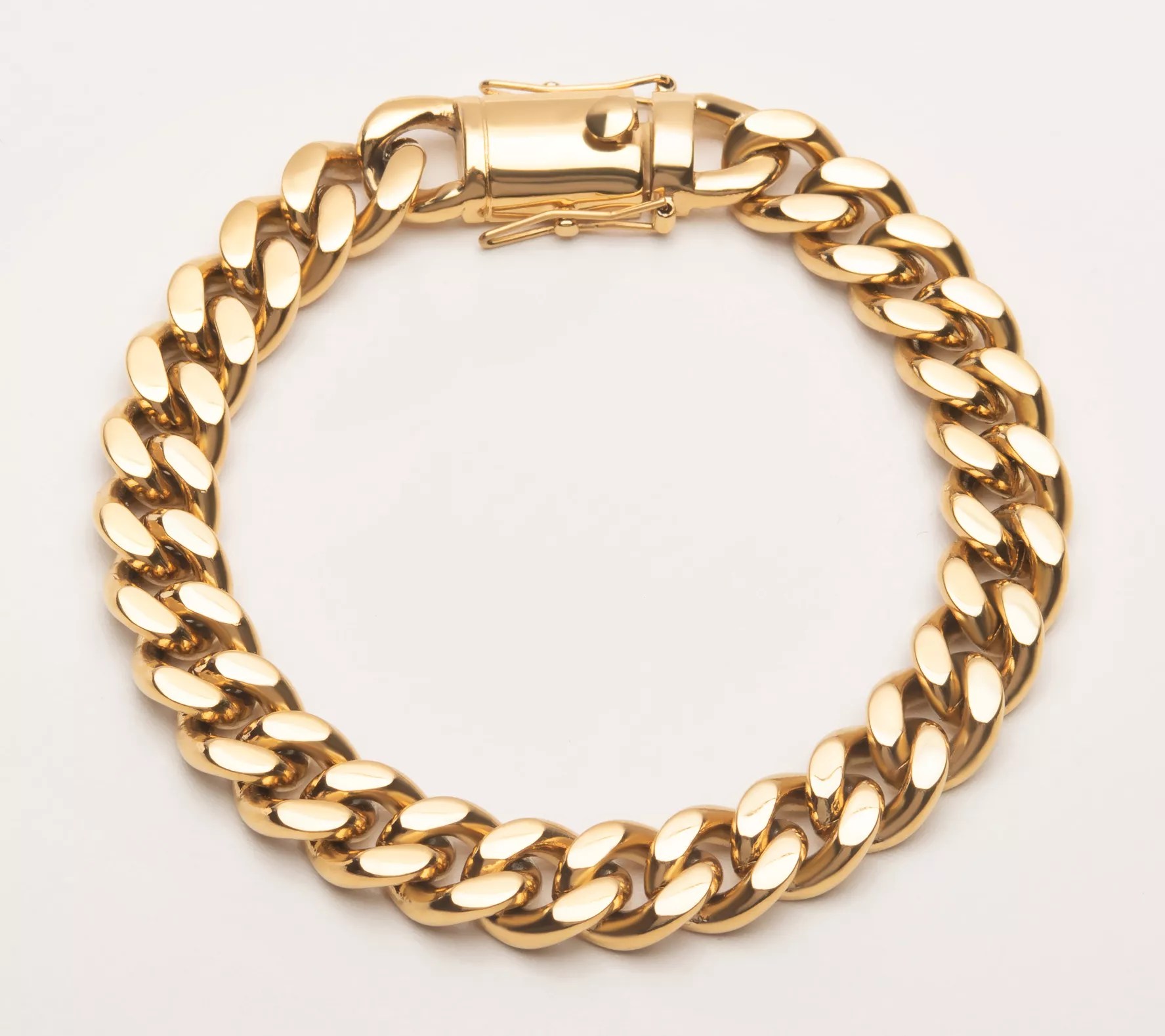 Verve Men's Goldtone Stainless Steel Curb Link Bracelet