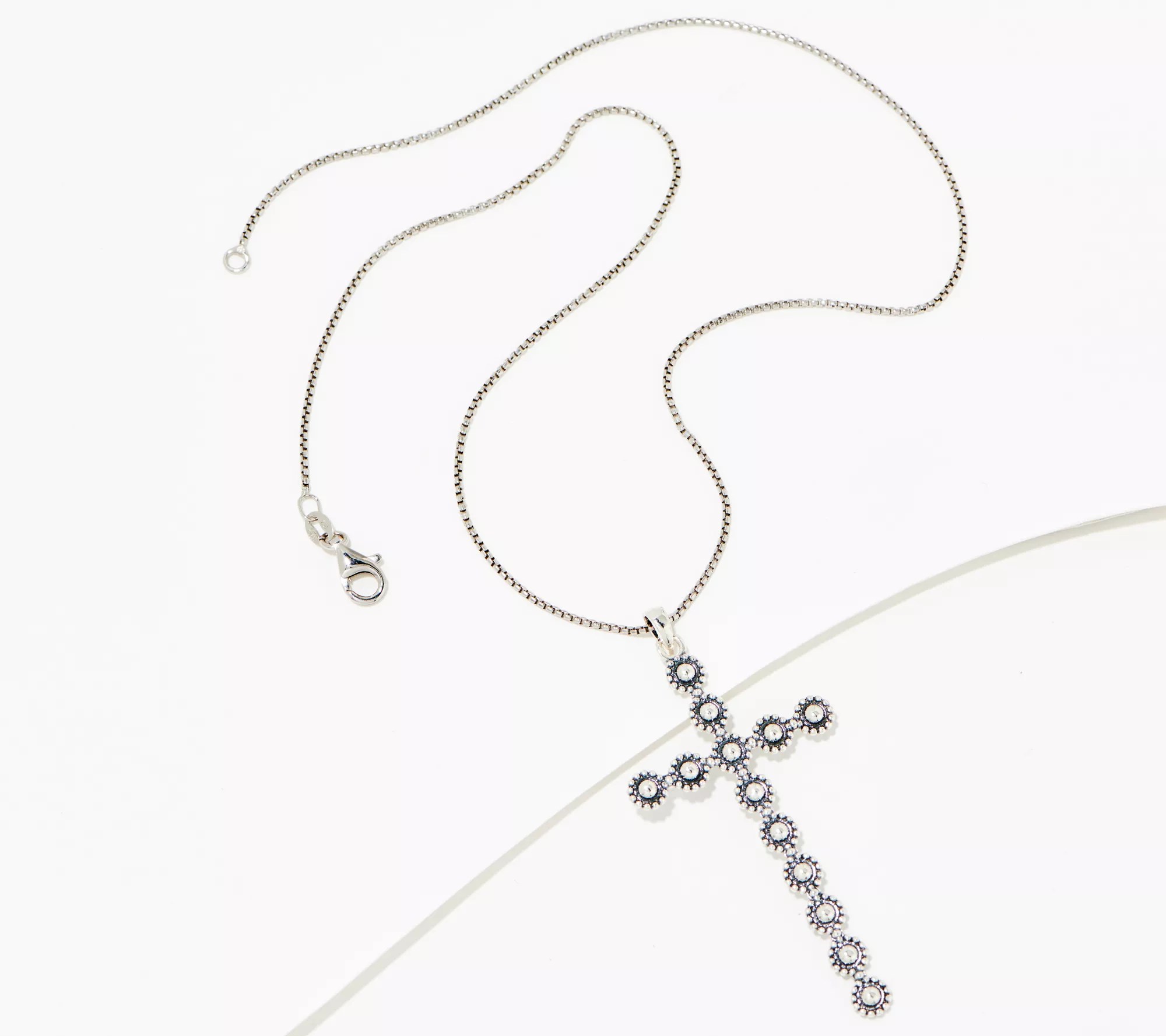 "As Is" Or Paz Sterling Silver Cross Pendant Necklace