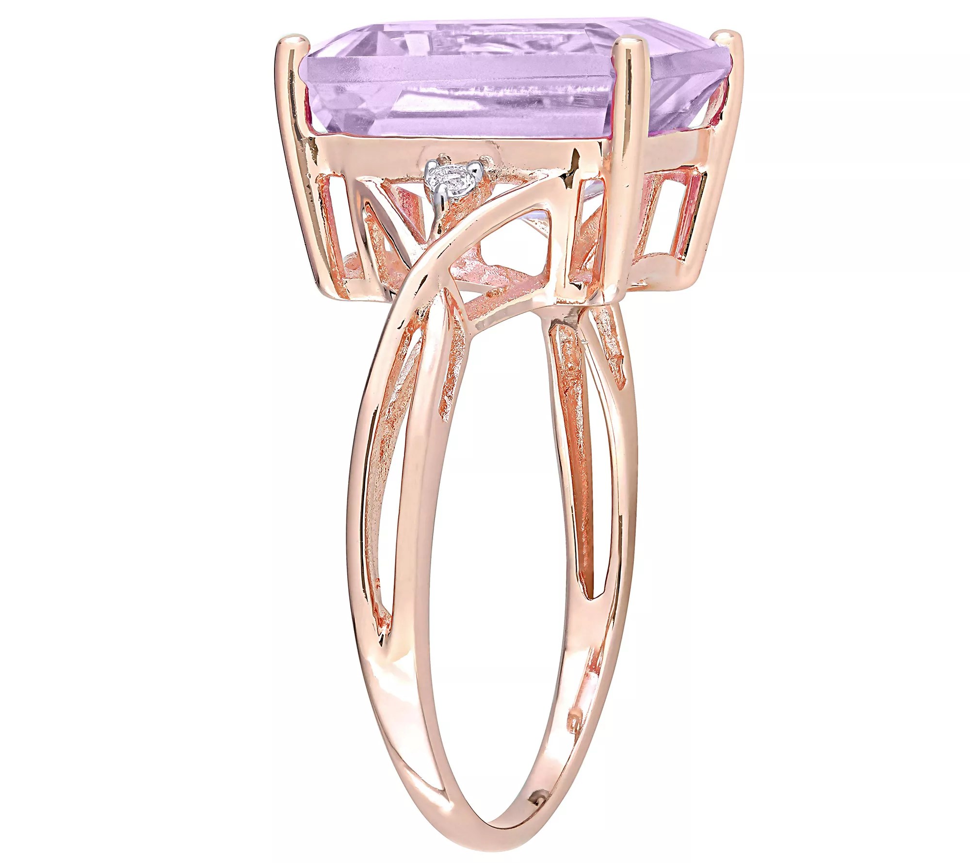 18K Rose Gold Plated Sterling 5.90 cttw MultiGemstone Ring
