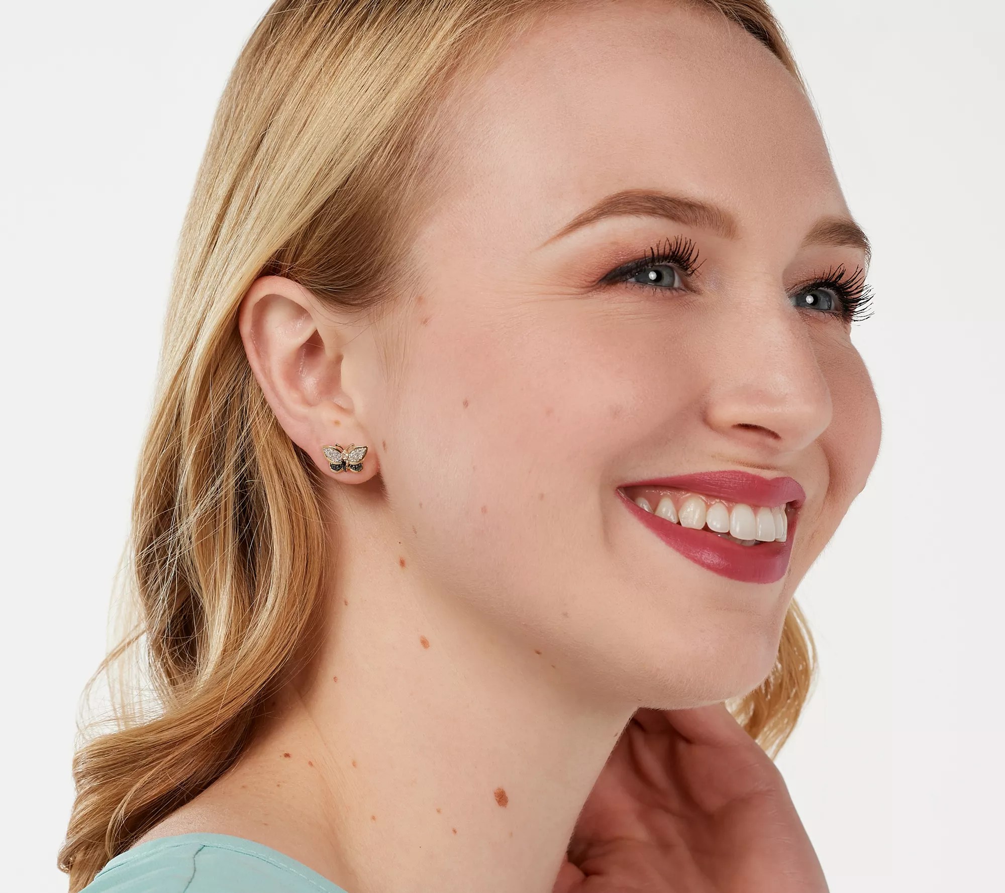 Affinity Sterling & 14K Gold Plated Diamond Earrings