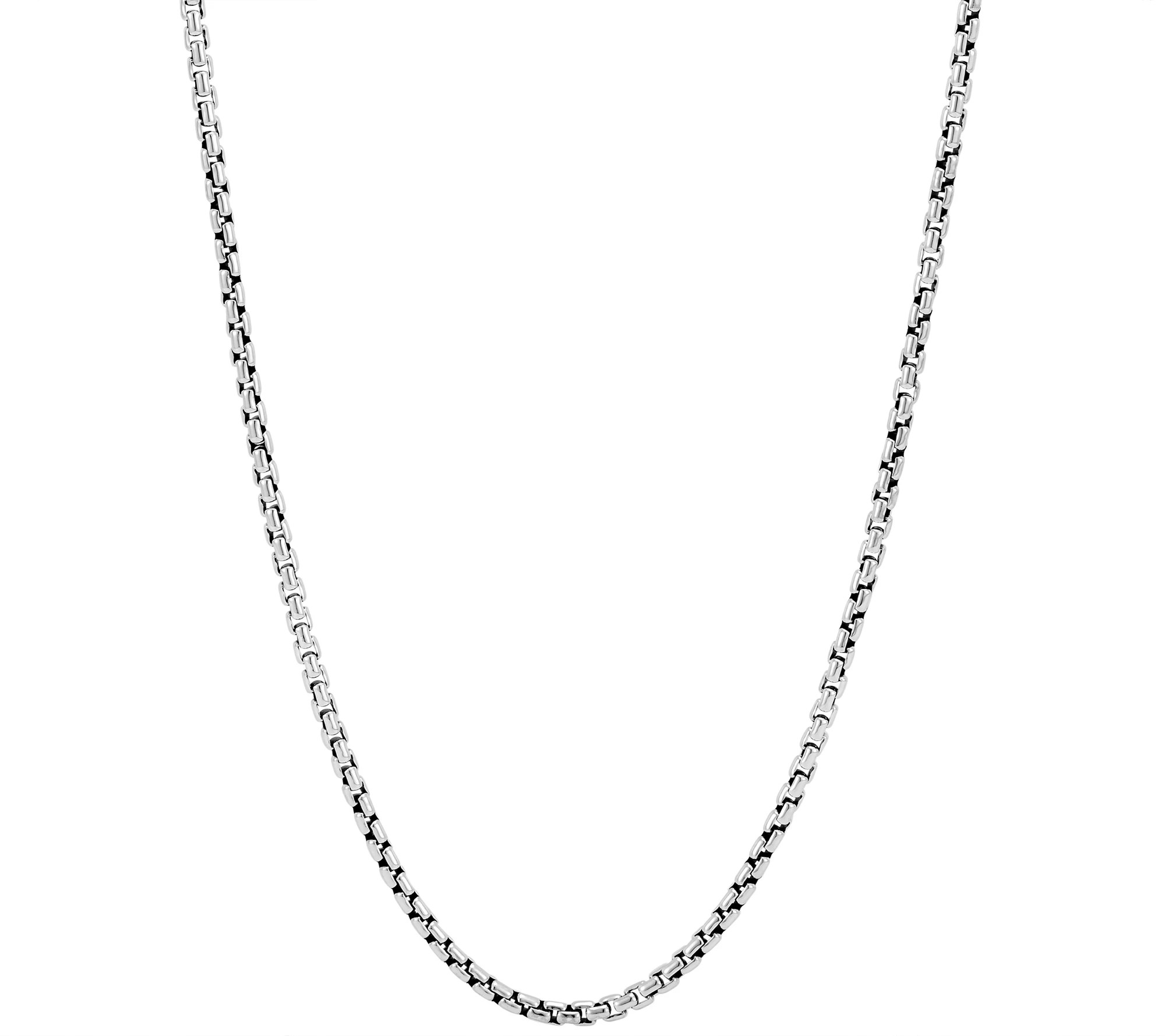 JAI Sterling Silver 2.7mm Box Chain 16"Necklace