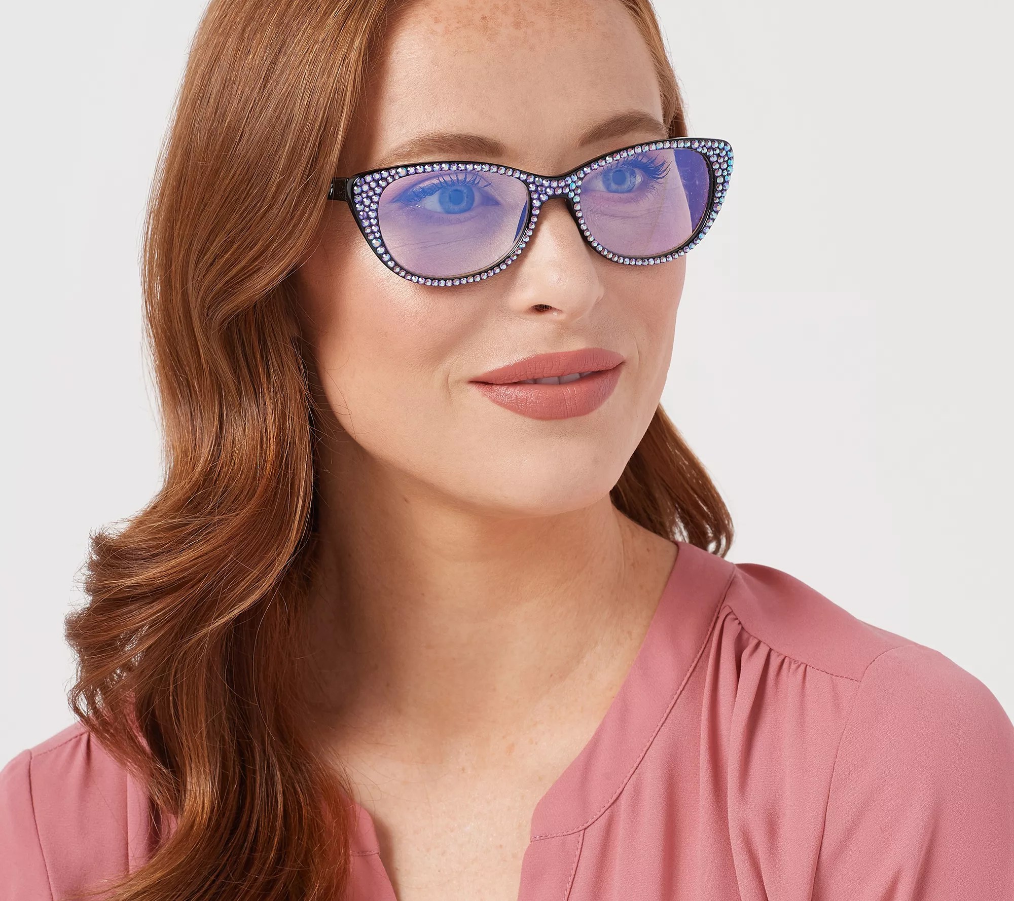 Kirks Folly Swarovski Glamour BlueBlocking Reading Glasses