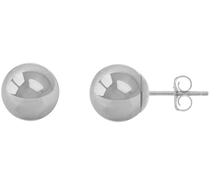 Sterling Silver 8mm Polished Ball Stud Earring