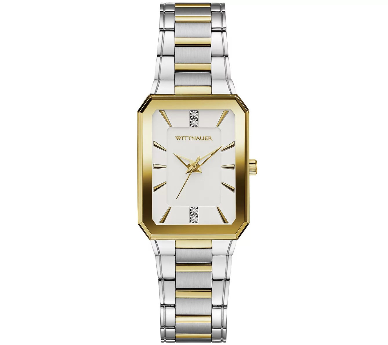 Wittnauer Women's TwoTone Rectangular DiamondAccent Watch