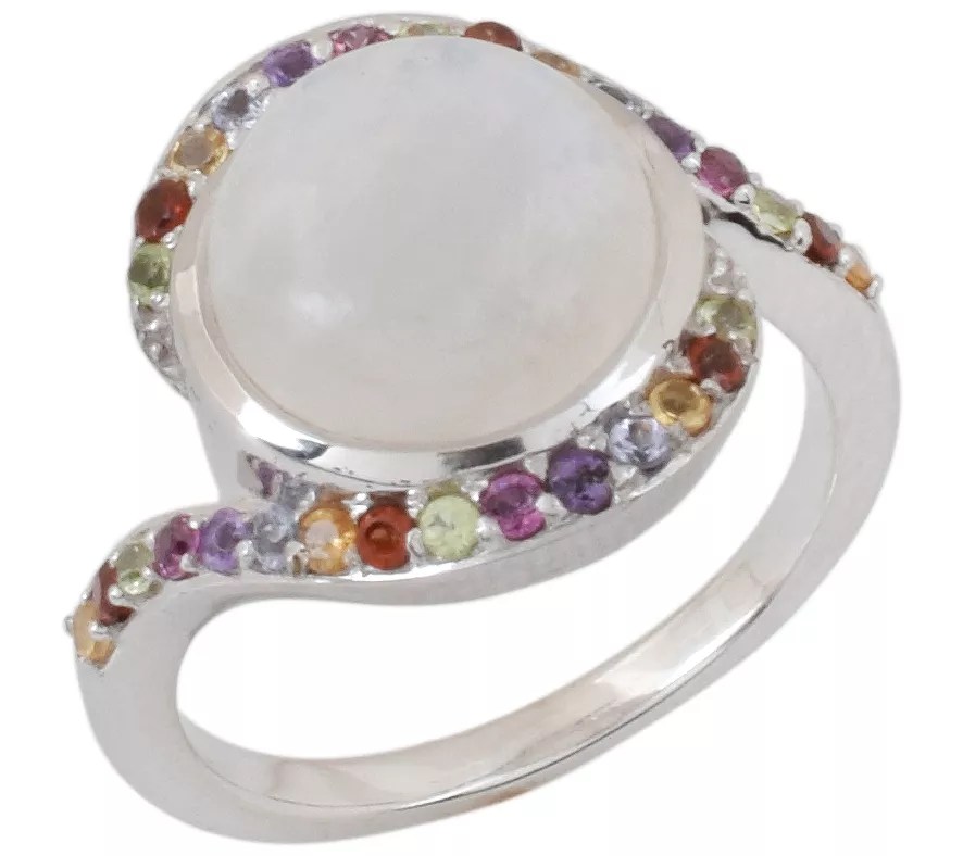 Affinity Gems Multi Gemstones Ring, Sterling Silver