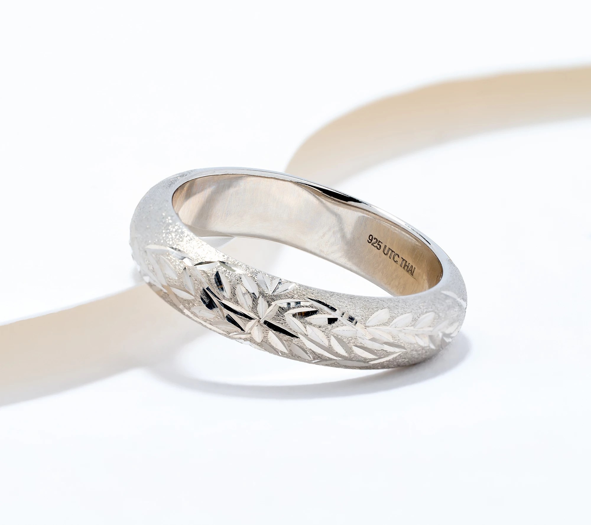 Judy Crowell Sterling Silver Diamond Cut Band Ring