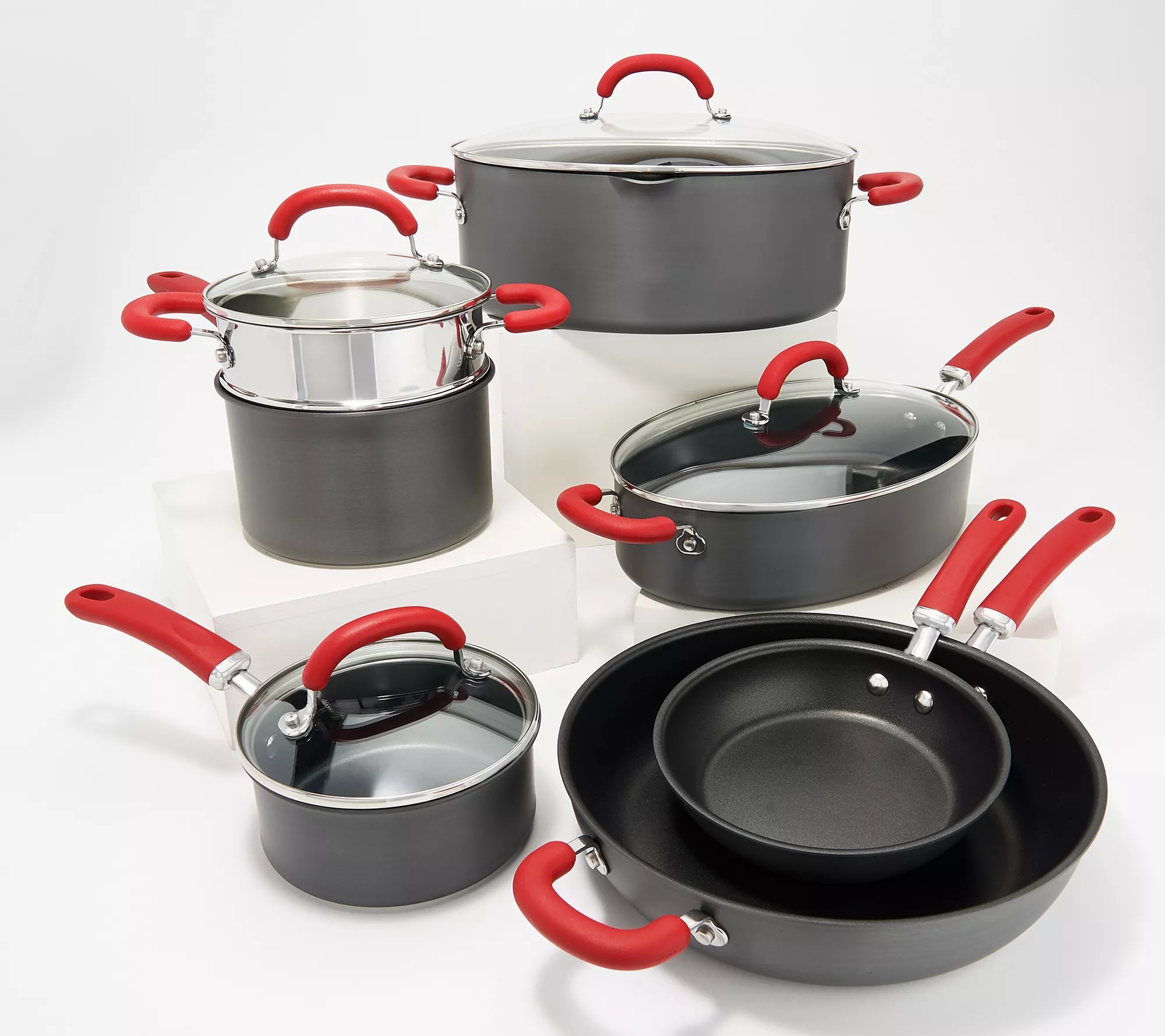"As Is" Rachael Ray Create Delicious Hard Anodized 11pc Cookware Set