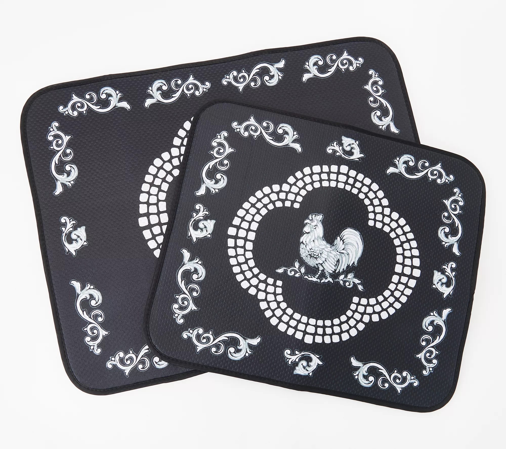 "As Is" Temptations S/2 Microfiber Kitchen Drying Mats