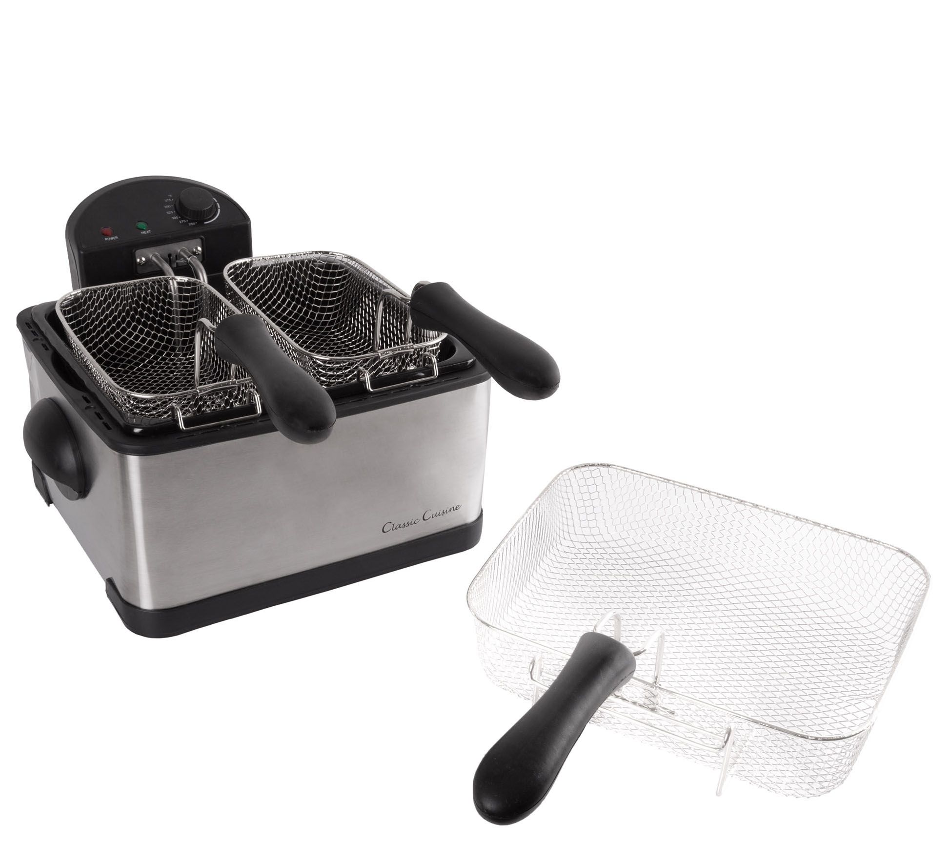 Classic Cuisine 4liter Electric Deep Fryer with 3 Fry Basket