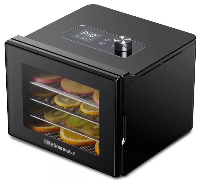 Elite Gourmet Digital Food Dehydrator w/ 4 SS Trays