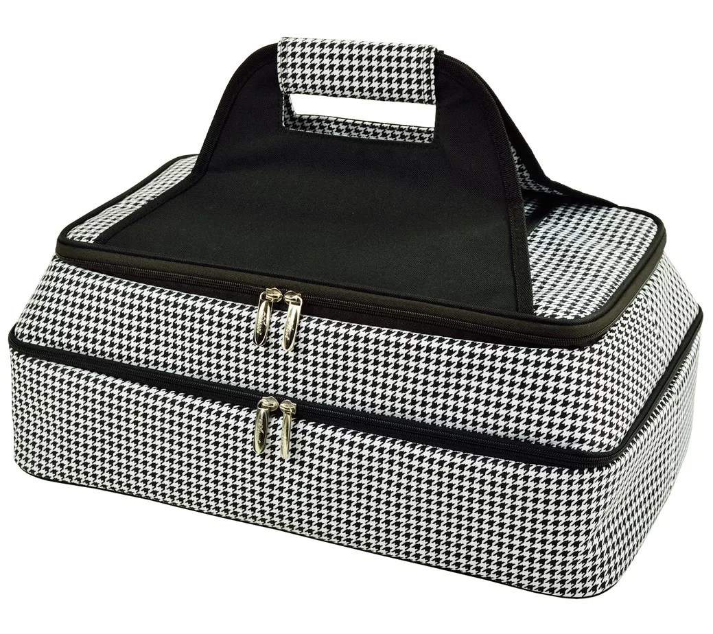 Picnic at Ascot TwoLayer Thermal Food Carrier Houndstooth