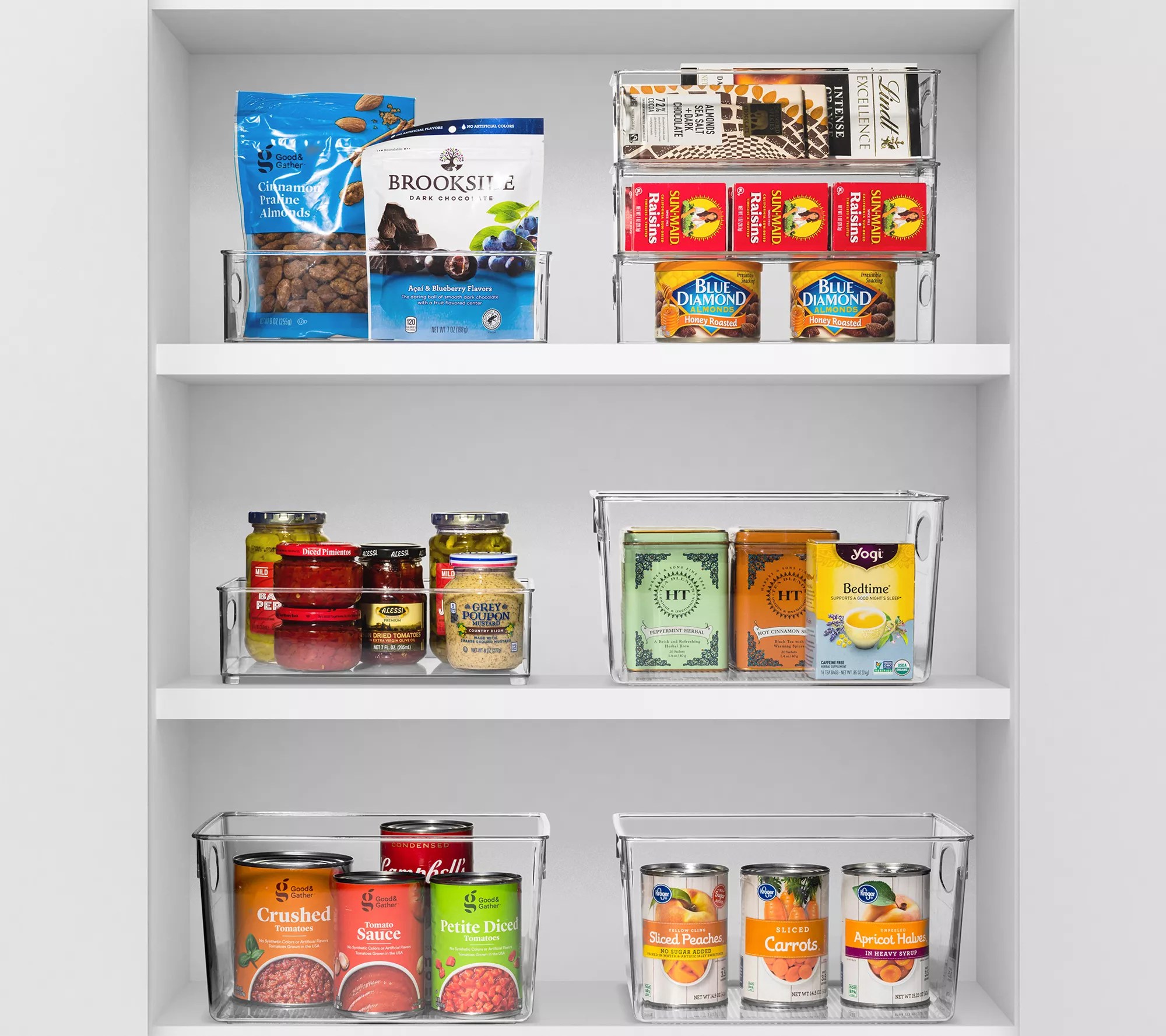 Sorbus Set of 10 Clear Organizer Bins