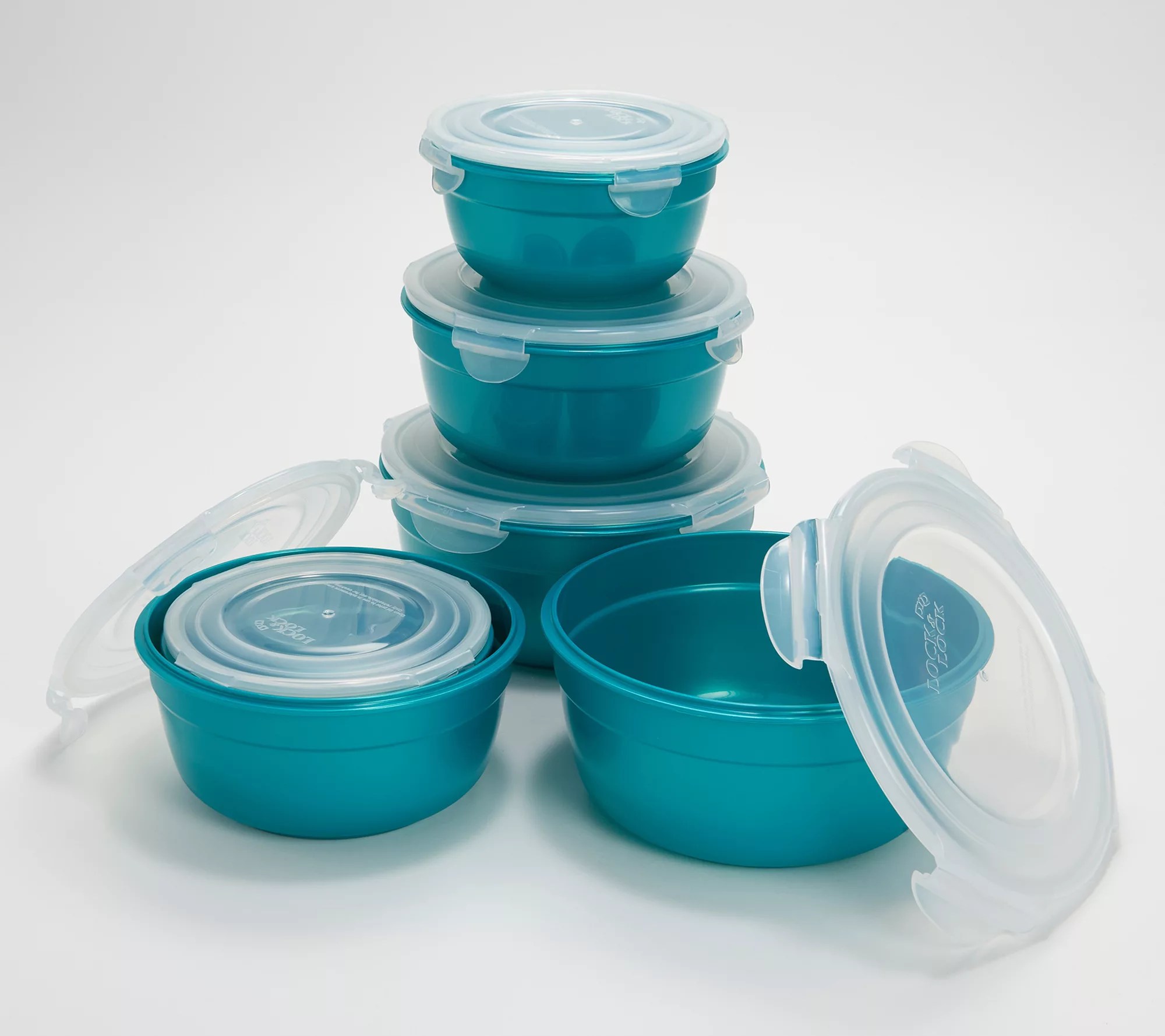 LocknLock 6Piece Nesting Bowl Storage Set with Color Body