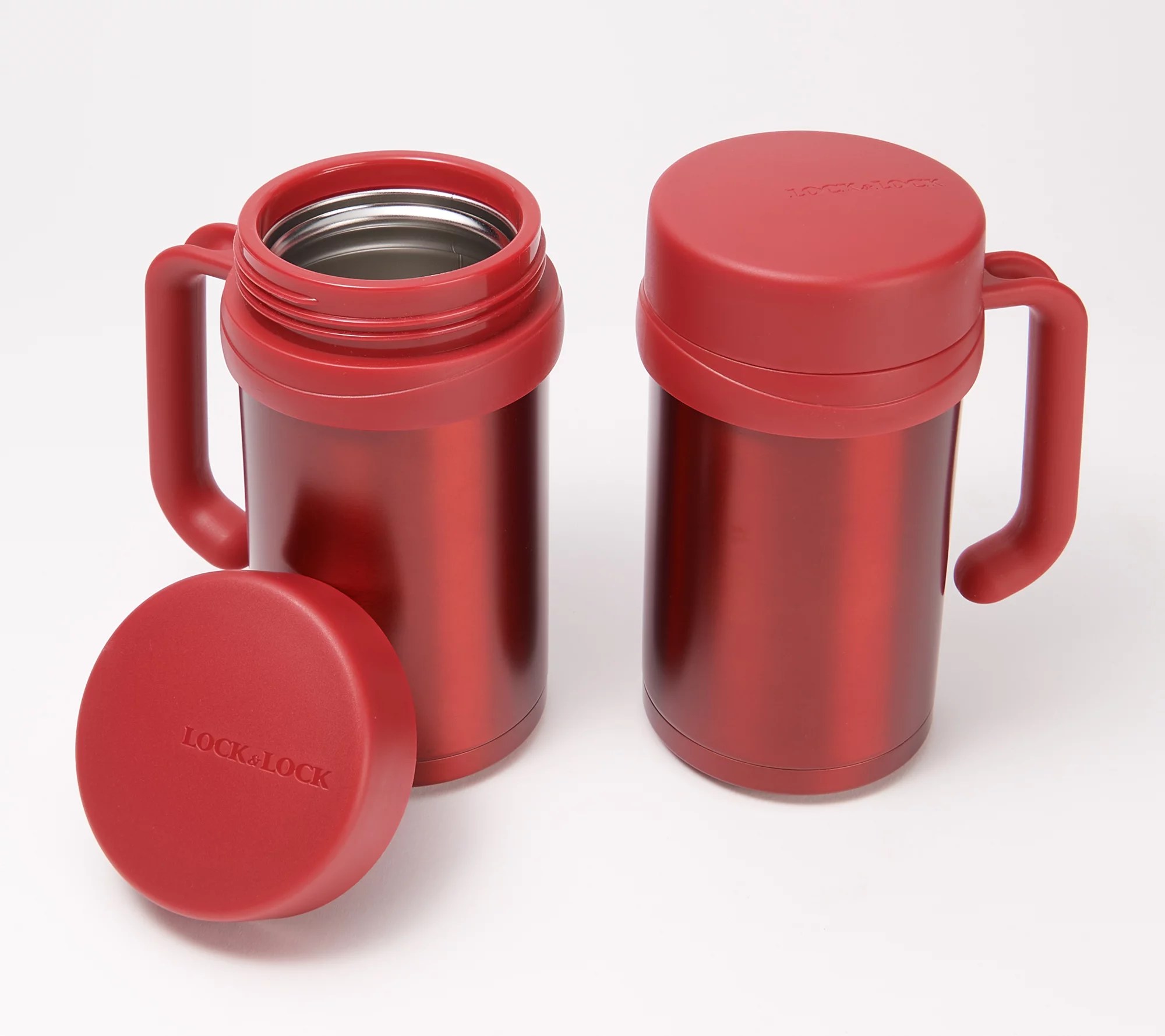 LocknLock Set of 2 Insulated Mugs with Handles