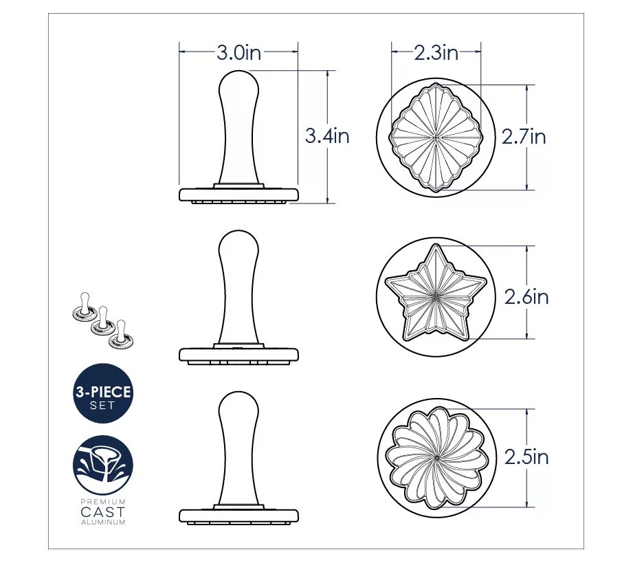 Nordic Ware Pretty Pleated Cookie Stamps