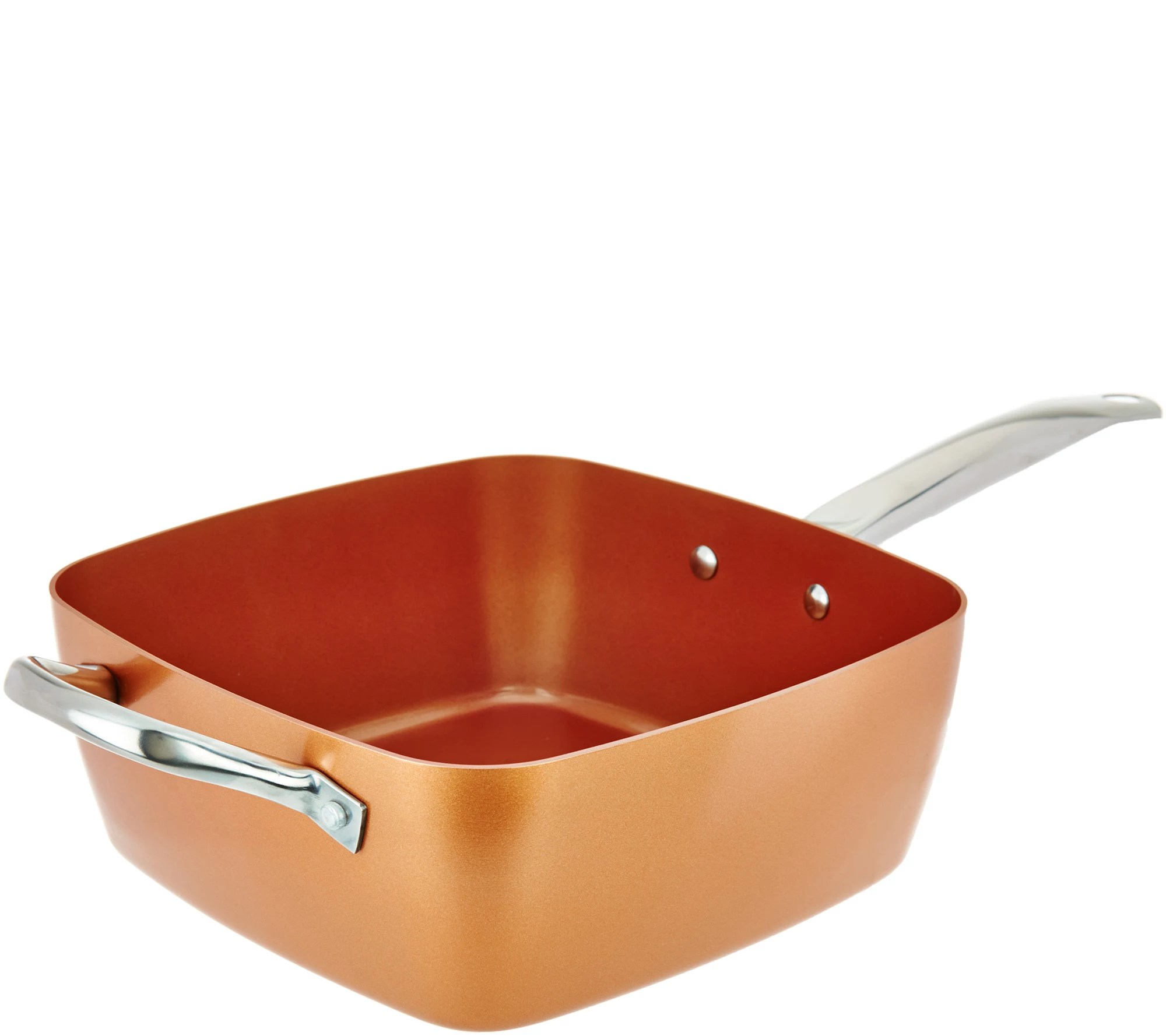 Copper Chef 9.5" Square Pan with Lid & Accessories - QVC.com